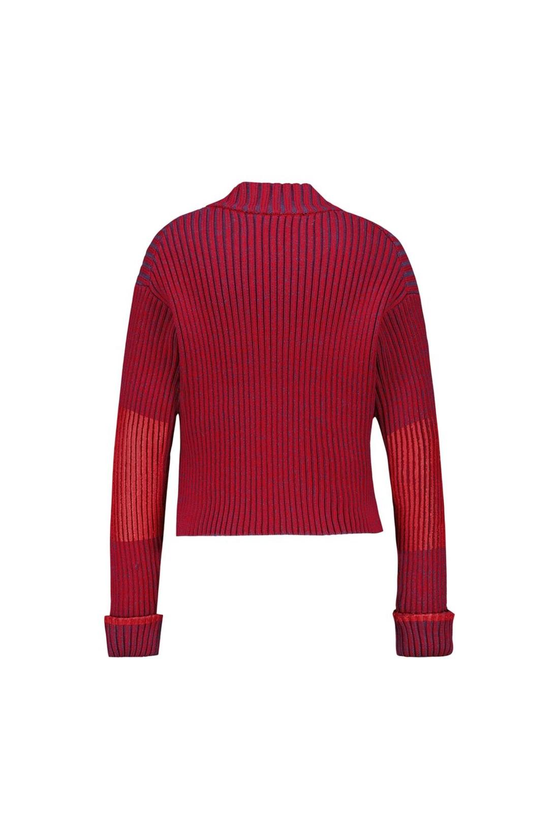 Strickware: Sapa Knit W Zip Cardigan – RAINS – Synthetik – Rot