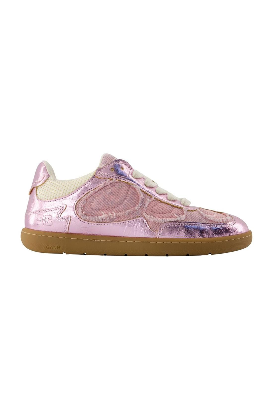 Sneakers Crinkle Metallic - Ganni - Synthetik - Pink-Sneaker-Ganni-EU36-pink-ARCHIVIST