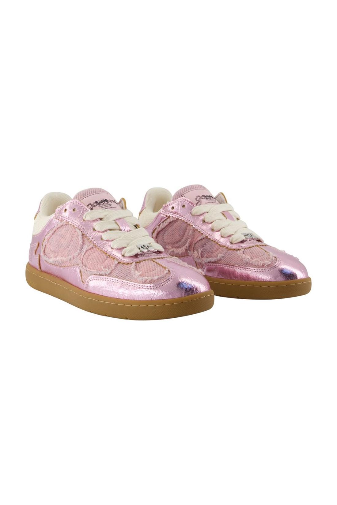 Sneakers Crinkle Metallic - Ganni - Synthetik - Pink-Sneaker-Ganni-ARCHIVIST