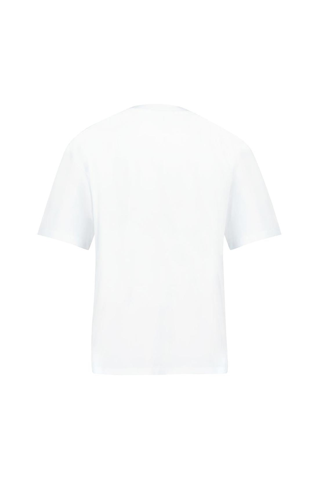 Beaded Baby Tiger Print T-Shirt - Ganni - Baumwolle - Weiß