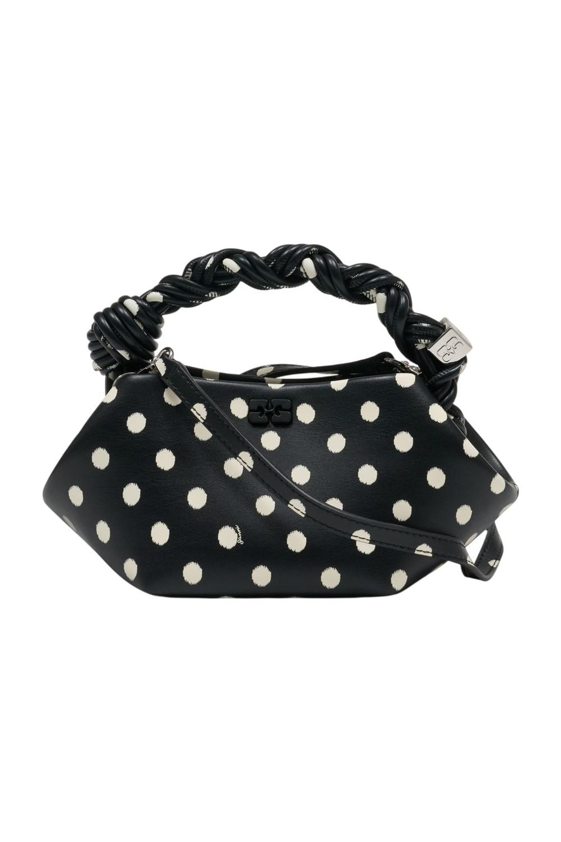 Bou Mini Printed Handtasche - Ganni - Leder - Schwarz-Taschen-Ganni-One size-black-ARCHIVIST