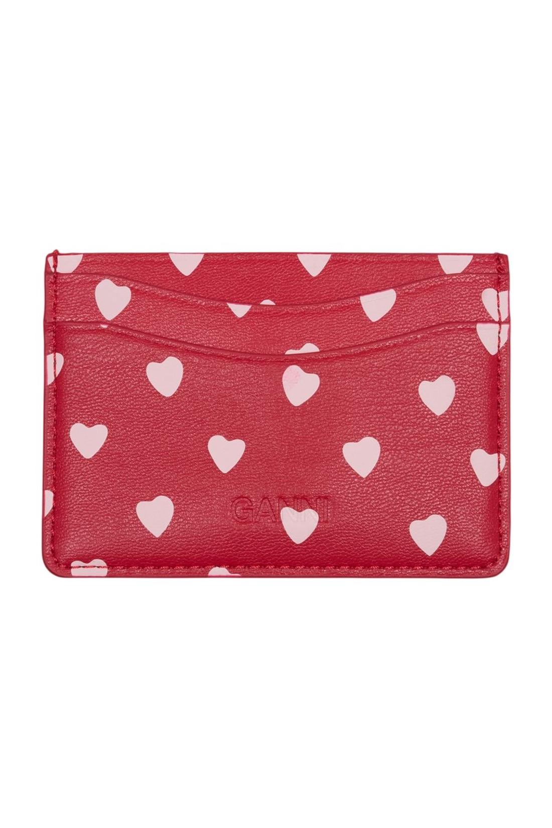 Kartenetui Bou Printed – Ganni – Leder – Rot-Outdoor-Ganni-ARCHIVIST