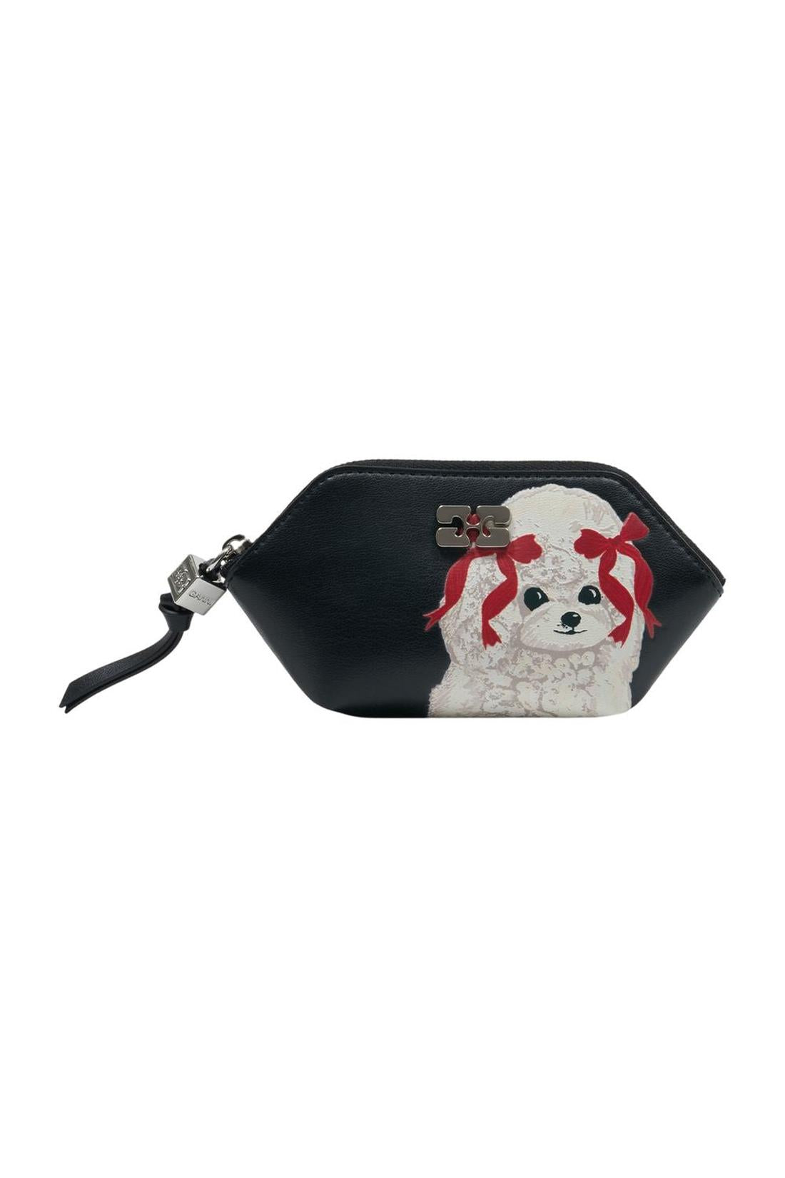 Geldbörse Bou Puddle – Ganni – Leder – Schwarz-Outdoor-Ganni-One size-black-ARCHIVIST