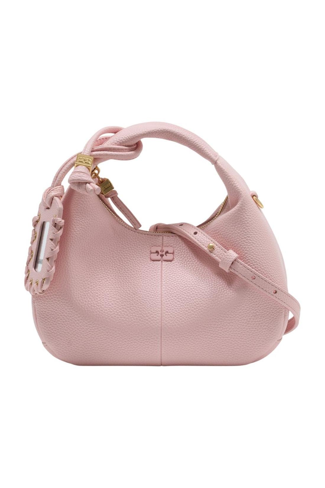 Hobo Mini Grained Handtasche - Ganni - Synthetik - Pink-Taschen-Ganni-One size-pink-ARCHIVIST