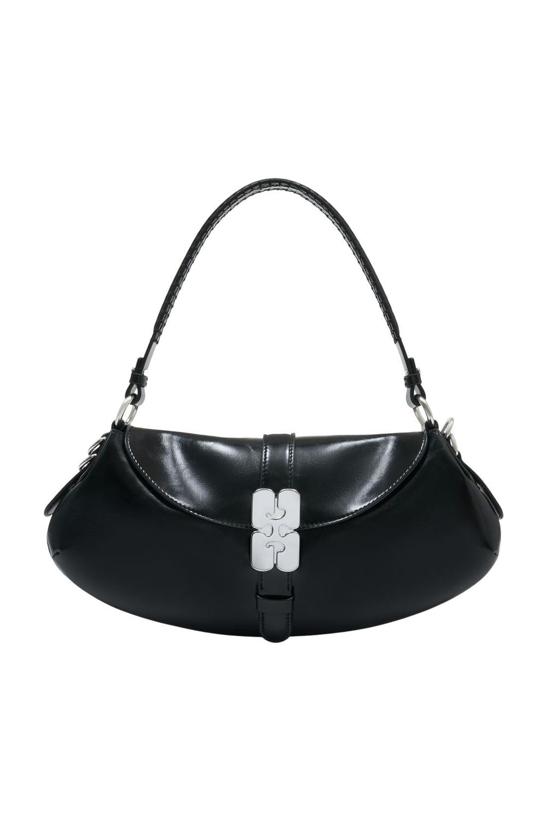 Kat Baguette Schultertasche - Ganni - Leder - Schwarz-Taschen-Ganni-One size-black-ARCHIVIST