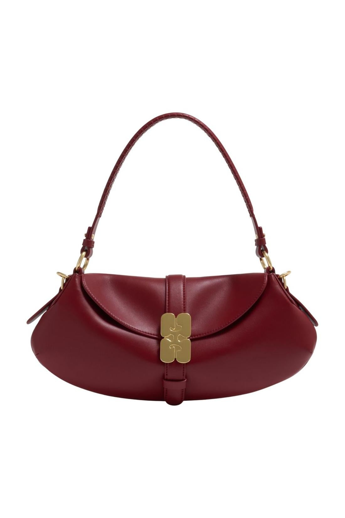 Kat Baguette Schultertasche - Ganni - Leder - Rot-Taschen-Ganni-One size-red-ARCHIVIST