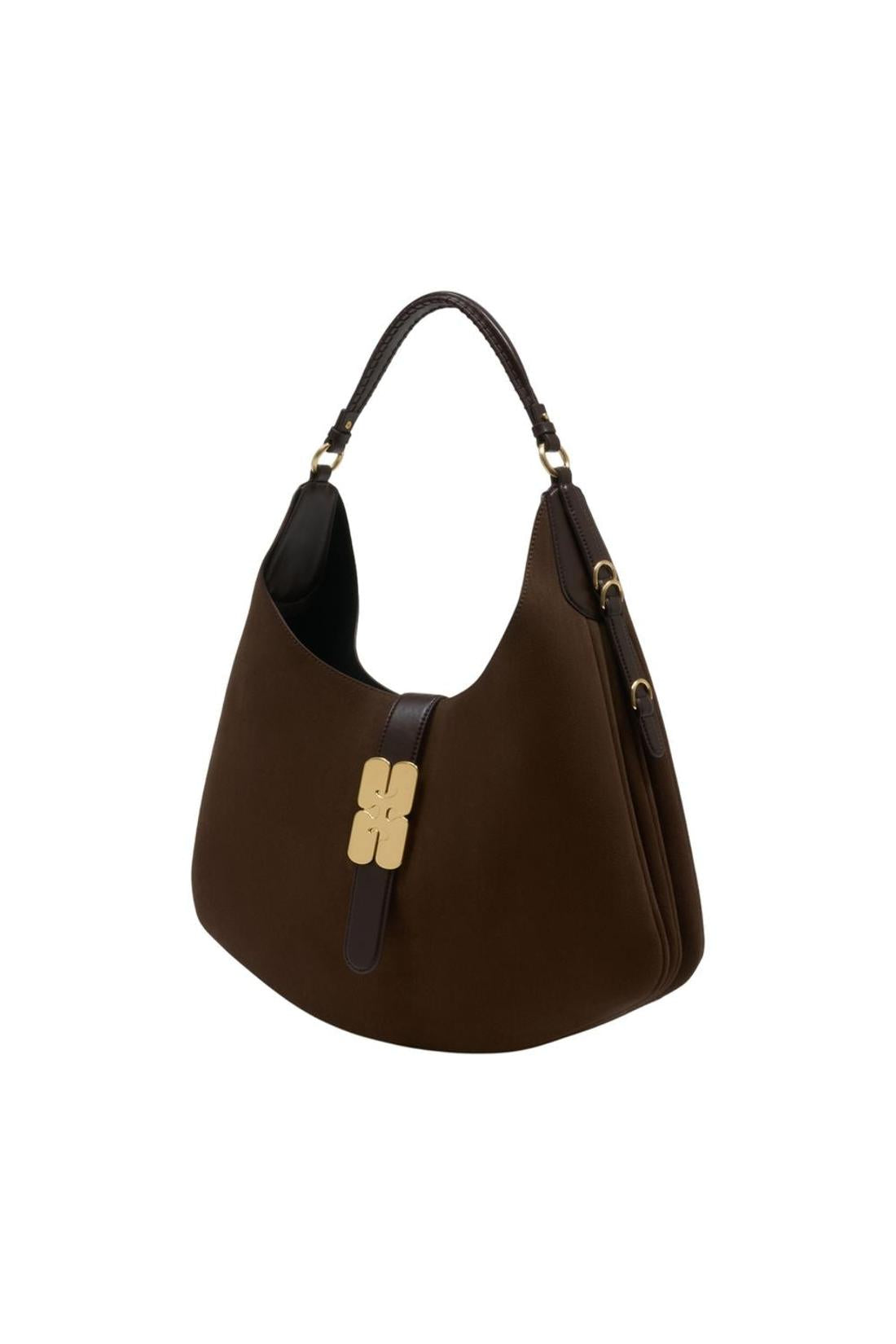 Große Einkaufstasche Kat – Ganni – Leder – Braun-Taschen-Ganni-ARCHIVIST