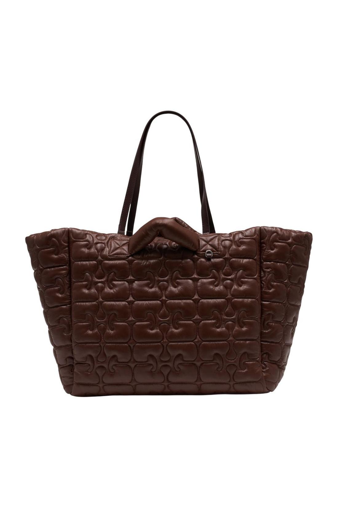 Re-Tech Quilted Einkaufstasche – Ganni – Synthetik – Braun-Taschen-Ganni-One size-brown-ARCHIVIST