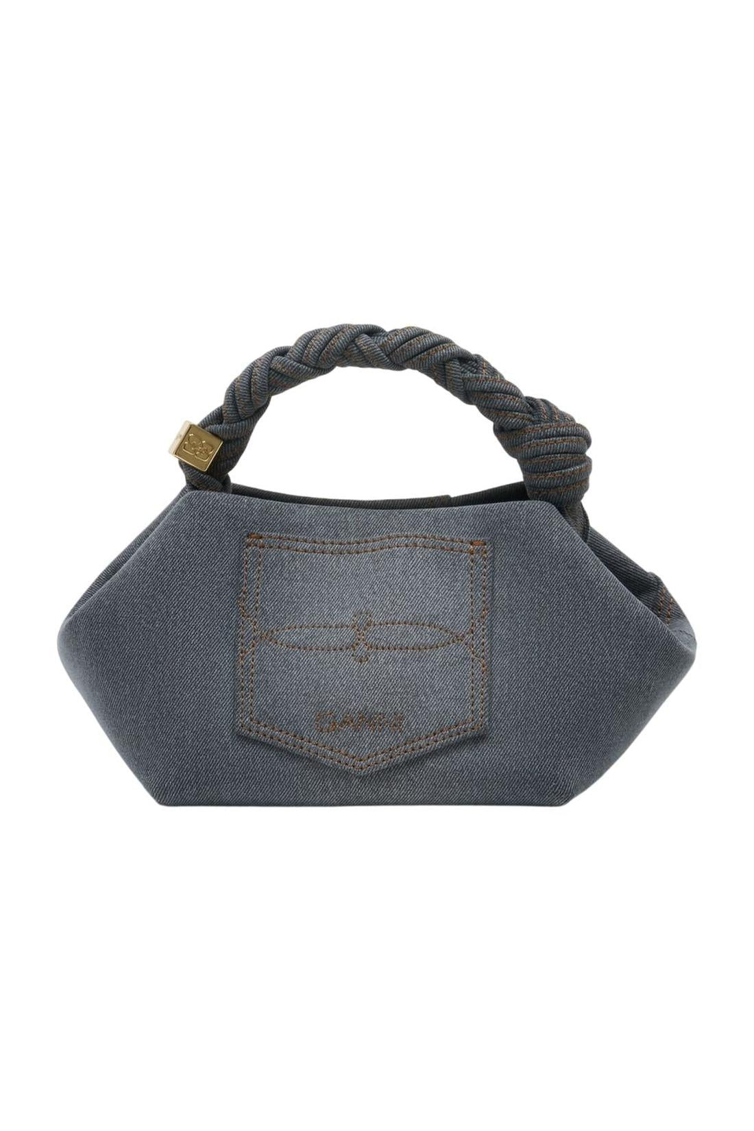 Handtasche Bou Small – Ganni – Baumwolle – Grau-Taschen-Ganni-ARCHIVIST