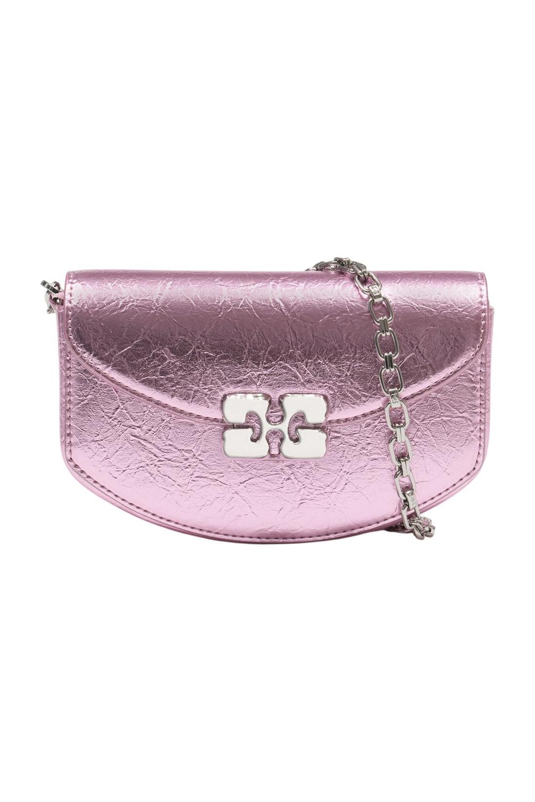 Wallet On Chain Lulu Crushed - Ganni - Synthetisch - Pink-Taschen-Ganni-One size-pink-ARCHIVIST