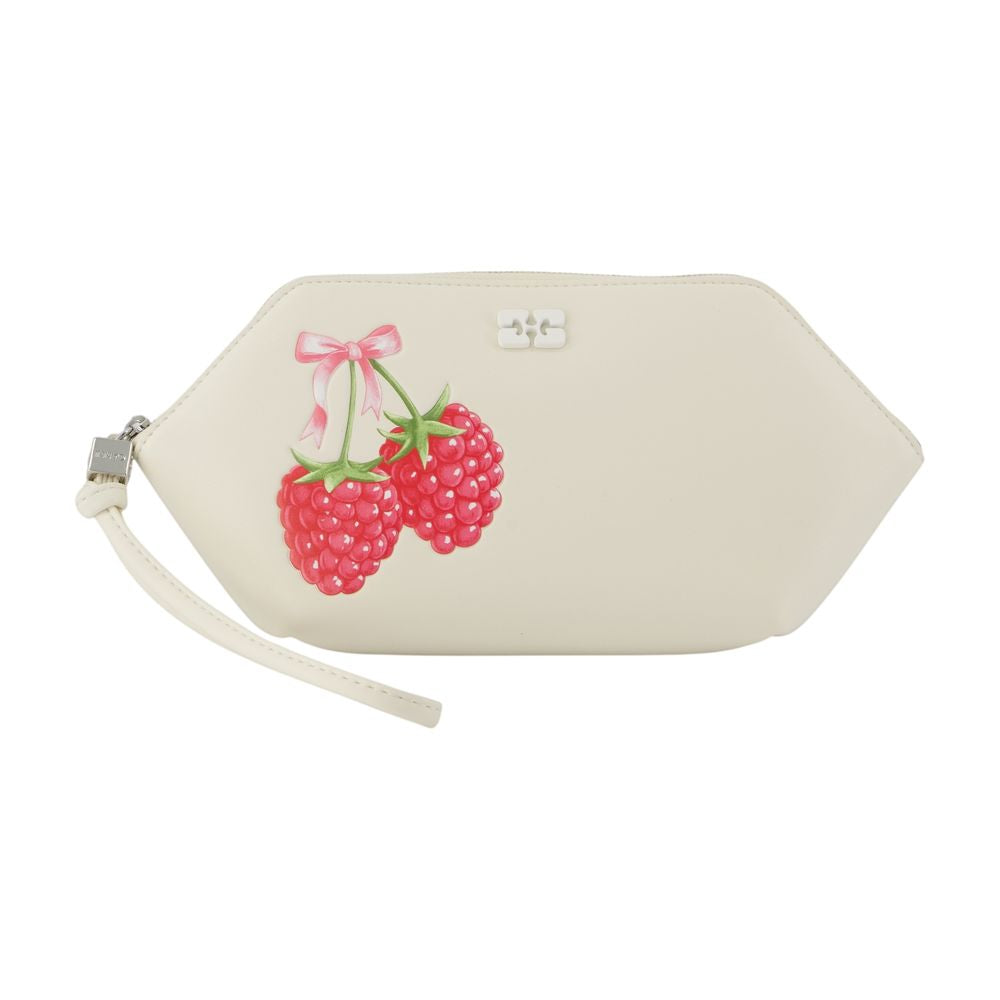 Bou Main Make Up Tasche - Ganni - Leder - Weiß