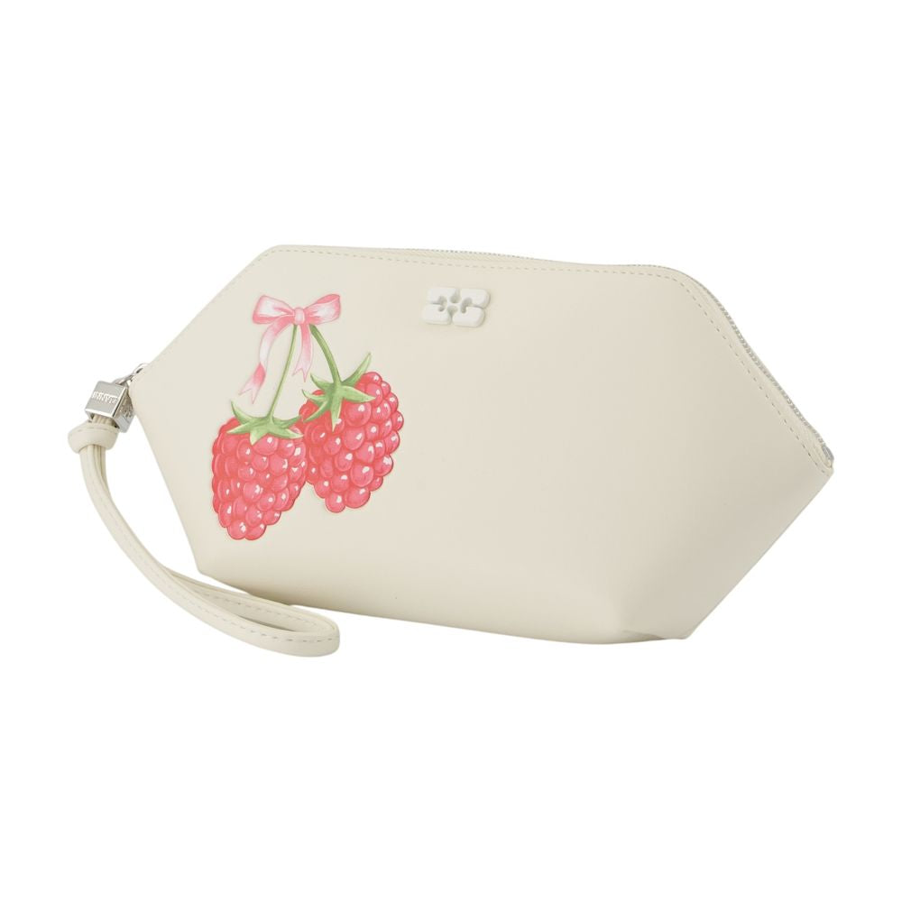 Bou Main Make Up Tasche - Ganni - Leder - Weiß