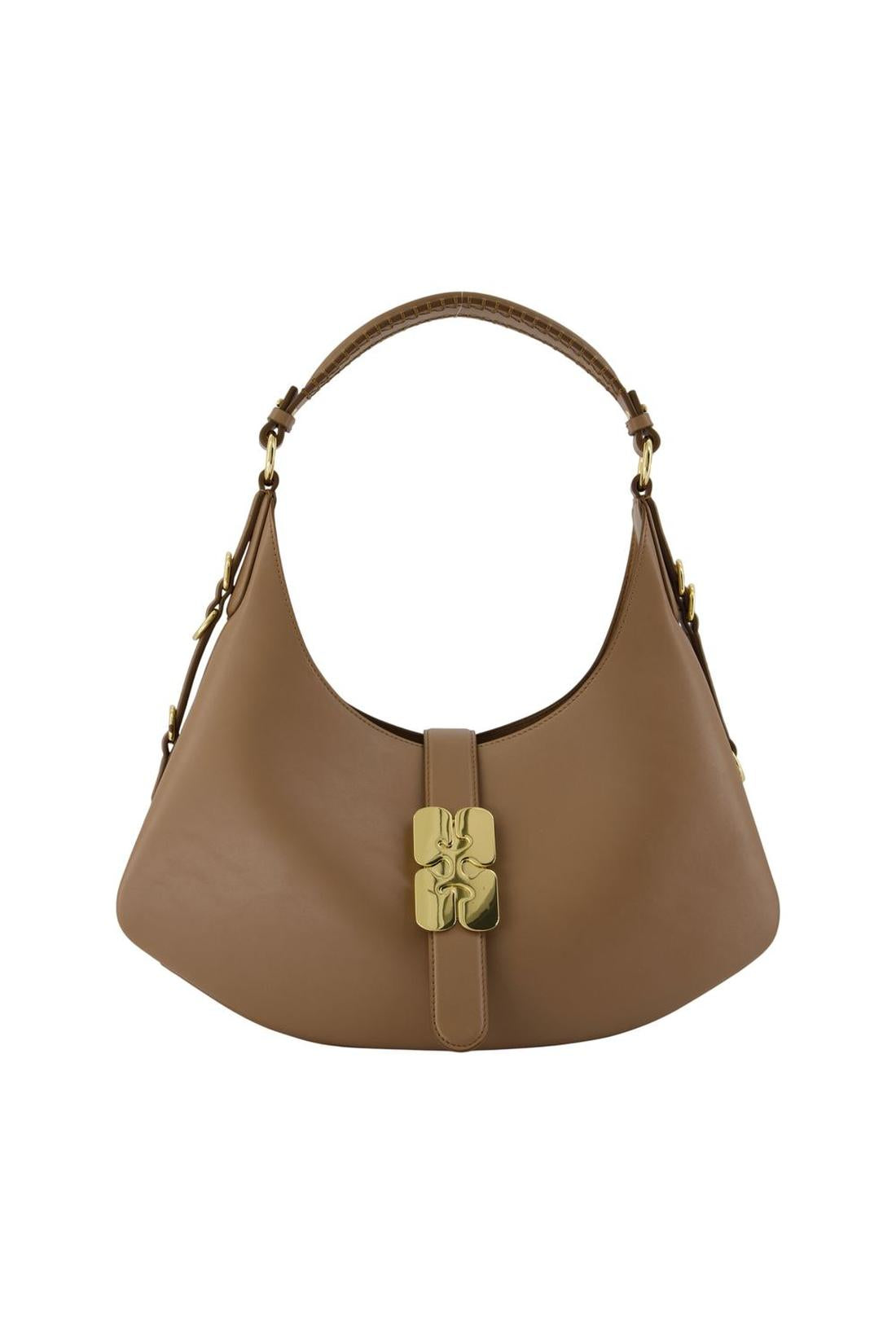Kat Small Butter Schultertasche - Ganni - Leder - Beige