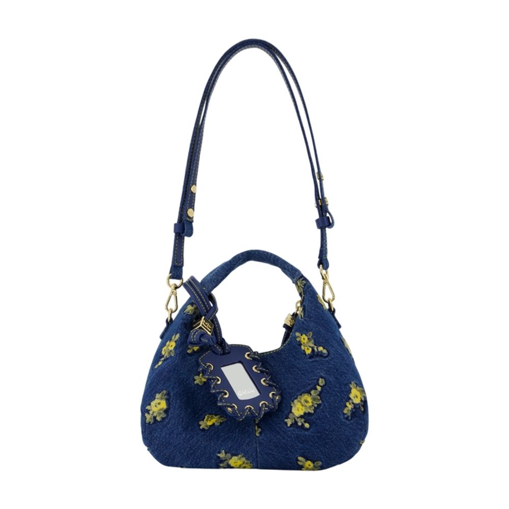 Hobo Handtasche Mini Flowers - Ganni - Baumwolle - Multi