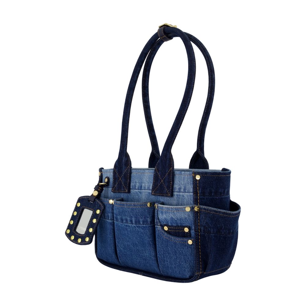 Schultertasche Posy Small - Ganni - Baumwolle - Blau
