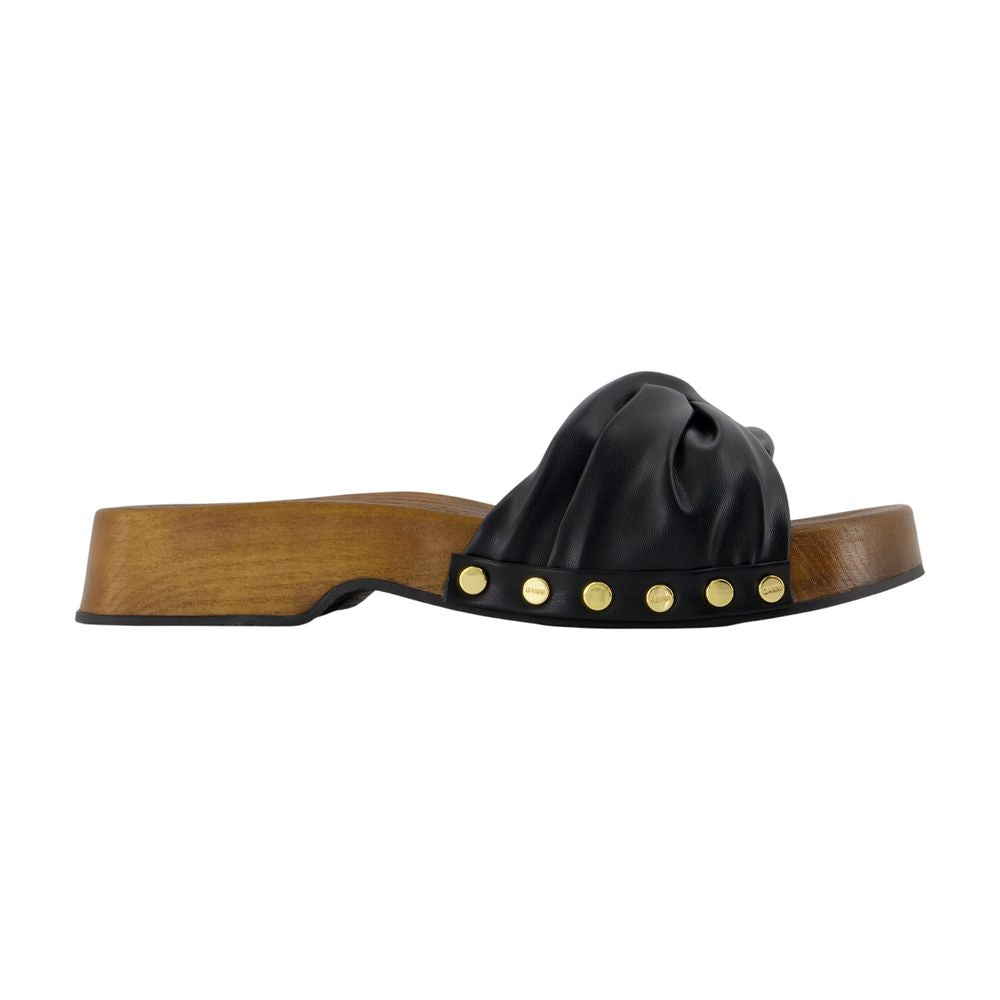 Mules Tia Fairy - Ganni - Leder - Schwarz