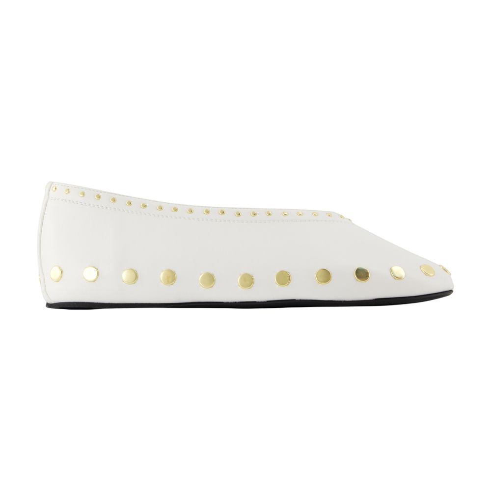 Jenny Ballerinas - Ganni - Baumwolle - Weiß