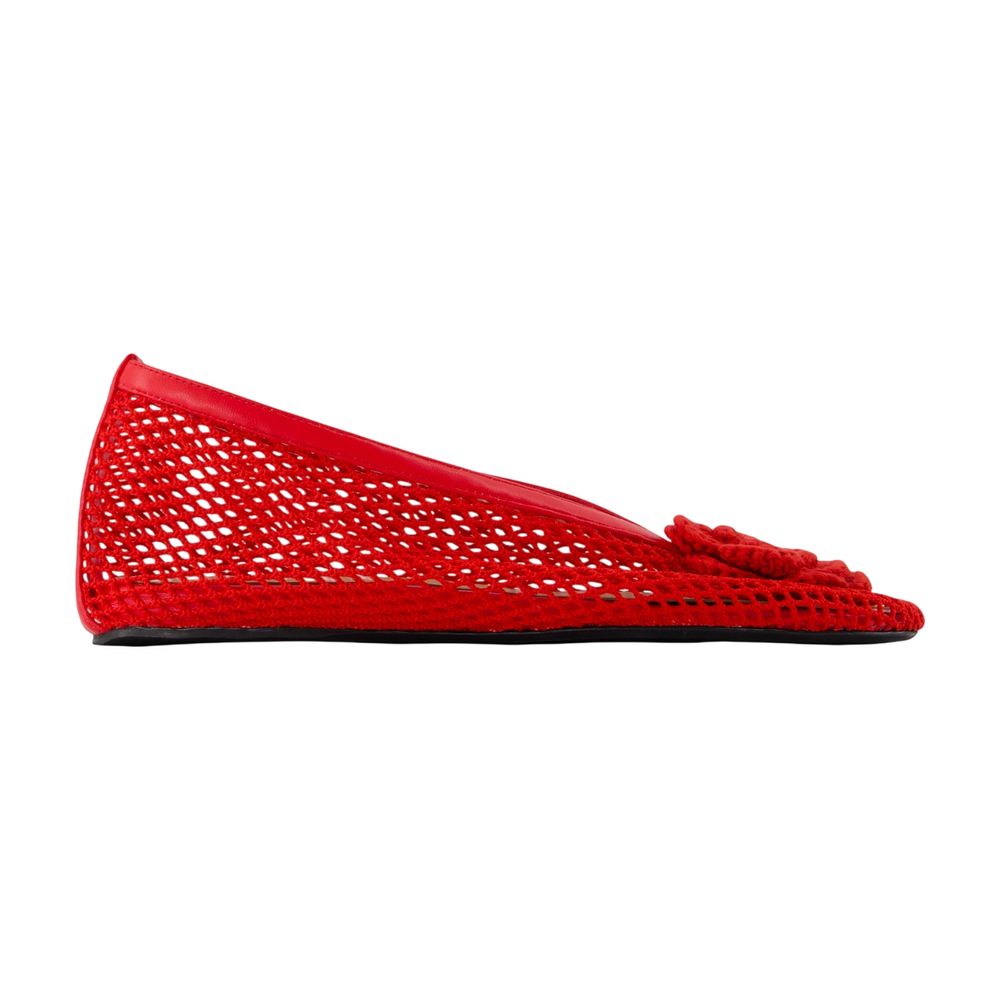 Jenny Flower Ballerinas - Ganni - Synthetik - Rot