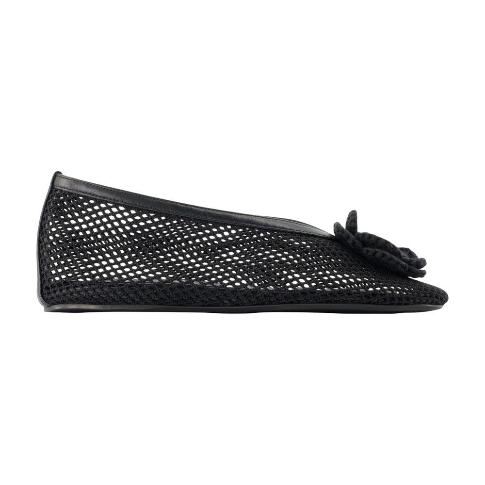 Jenny Flower Ballerinas - Ganni - Synthetik - Schwarz