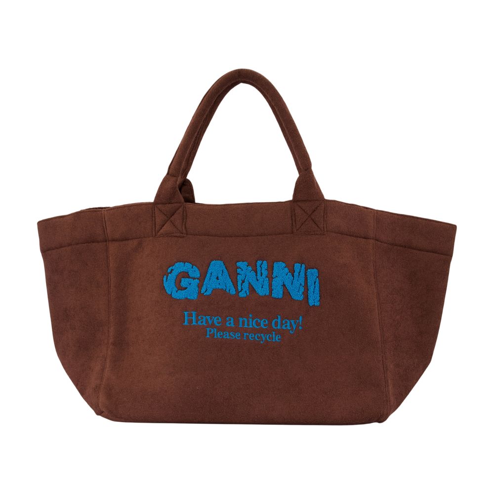 Einkaufstasche „Xxl Beach Resort“ – „ Ganni “ – Baumwolle – Braun