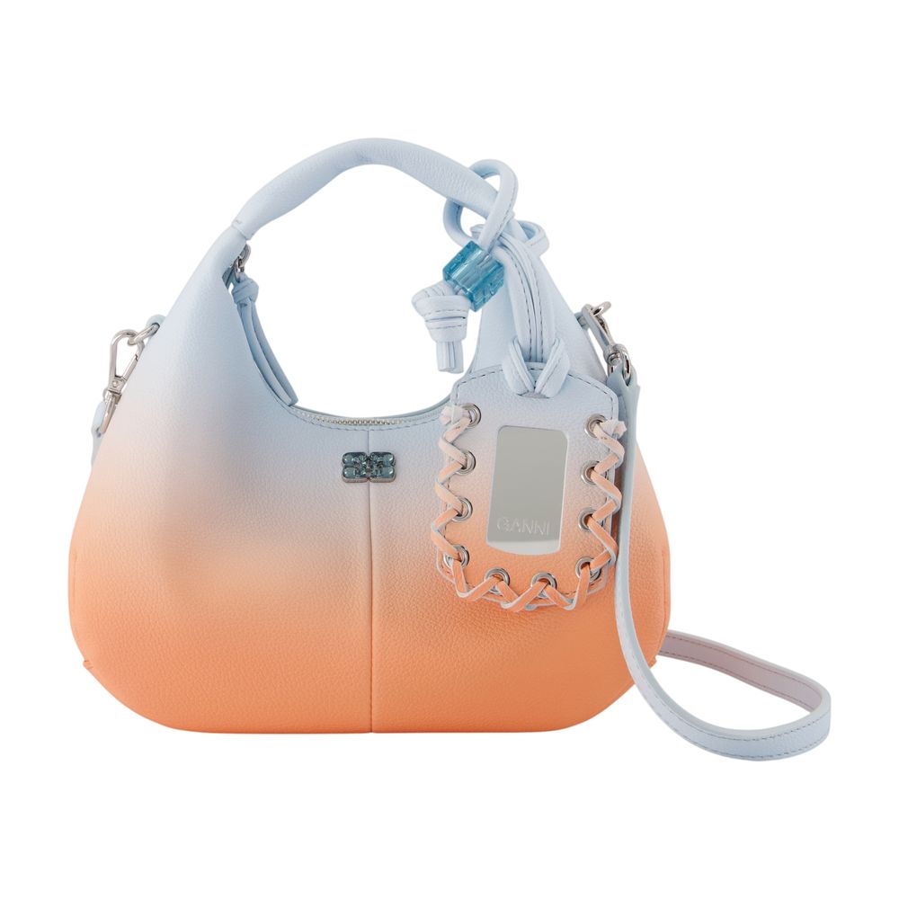 Mini-Hobo-Handtasche mit Farbverlauf – Ganni – Kunstleder – Mehrfarbig