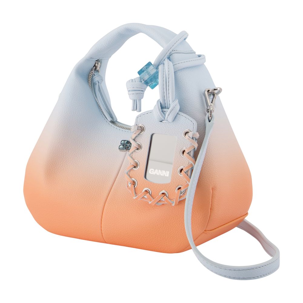 Mini-Hobo-Handtasche mit Farbverlauf – Ganni – Kunstleder – Mehrfarbig