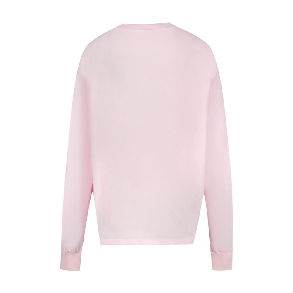 Basic-Sweatshirt mit langen Ärmeln „Crab“ – Ganni – Baumwolle – Rosa