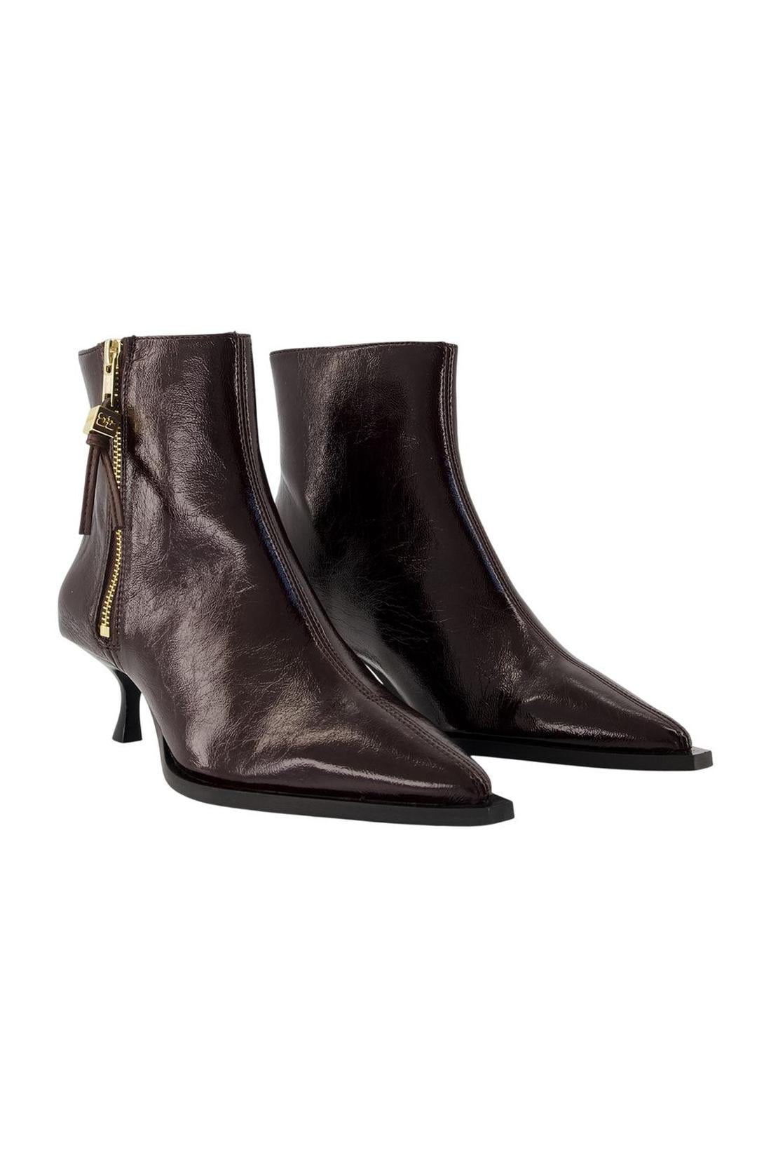 Ana-Stiefeletten – Ganni – Kunstleder – Braun