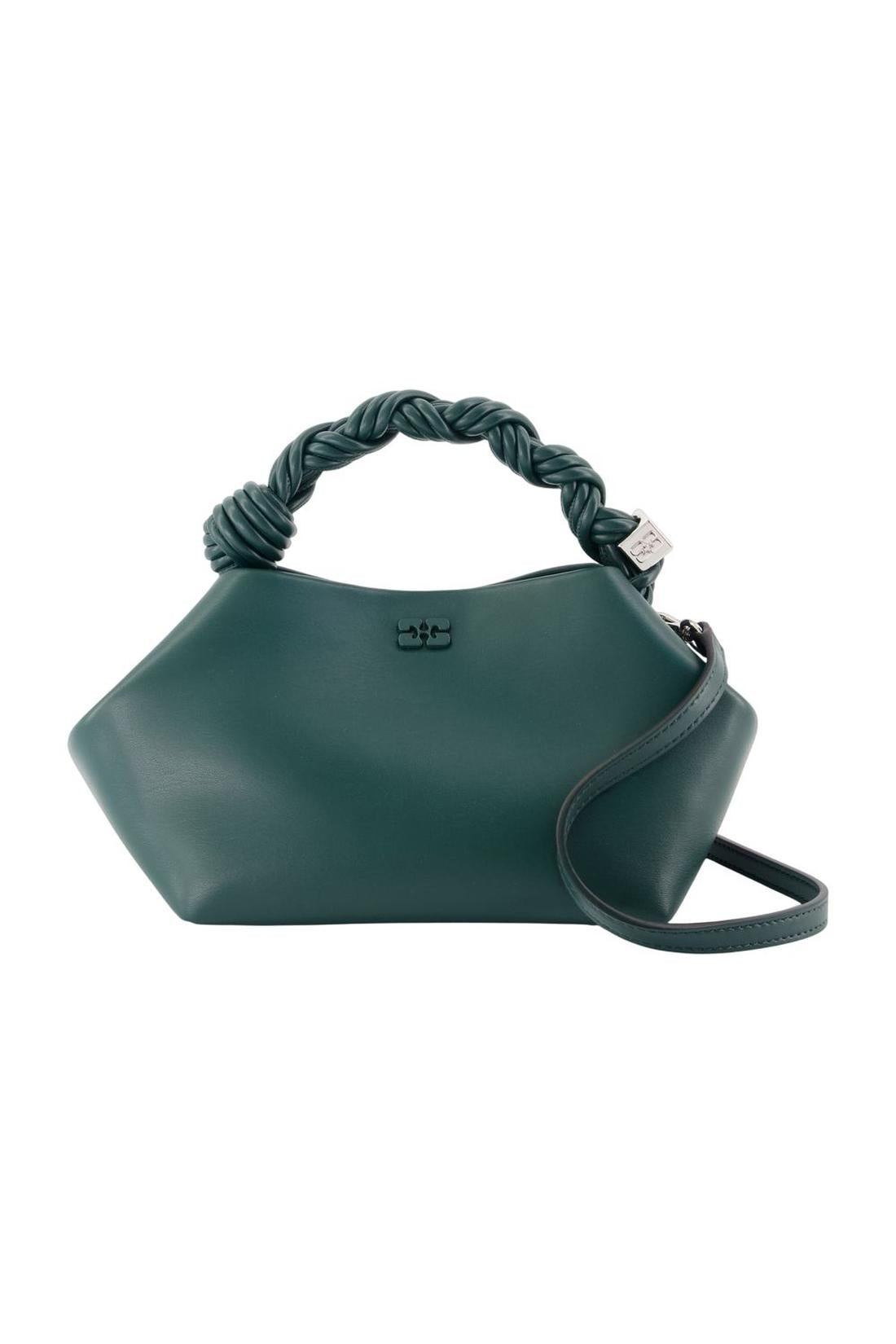 Handtasche „Bou Small“ – Ganni – Kunstleder – Dunkelgrün