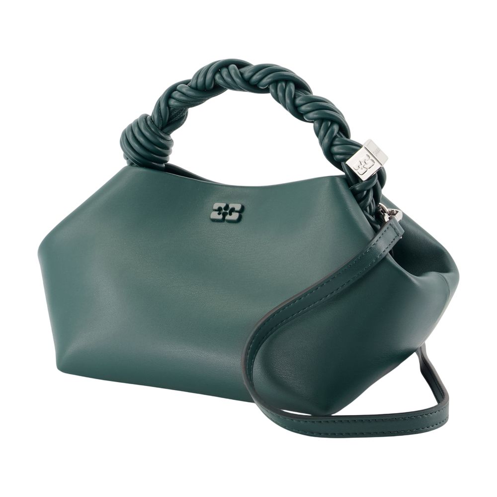 Handtasche „Bou Small“ – Ganni – Kunstleder – Dunkelgrün