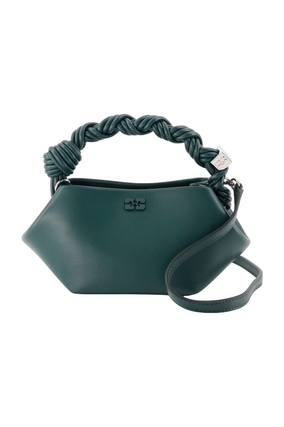 Handtasche „Bou Mini“ – Ganni – Kunstleder – Dunkelgrün