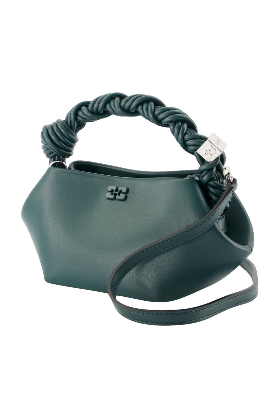 Handtasche „Bou Mini“ – Ganni – Kunstleder – Dunkelgrün