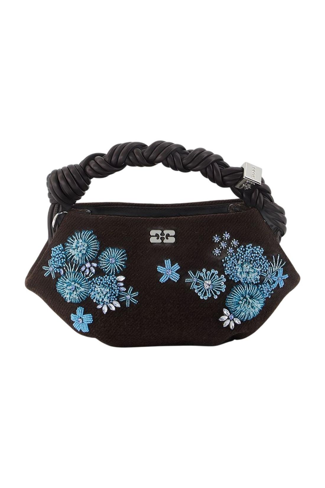 Handtasche „Bou Mini Evening“ – „ Ganni “ – Wolle – Braun