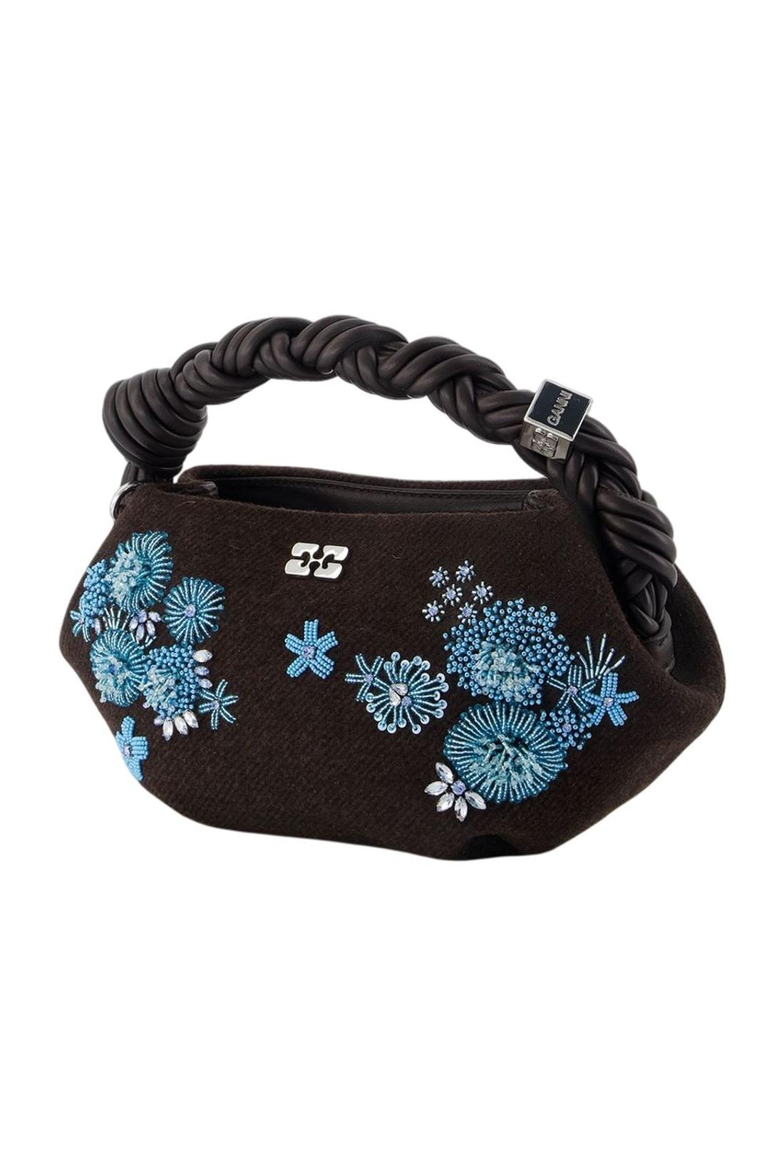 Handtasche „Bou Mini Evening“ – „ Ganni “ – Wolle – Braun