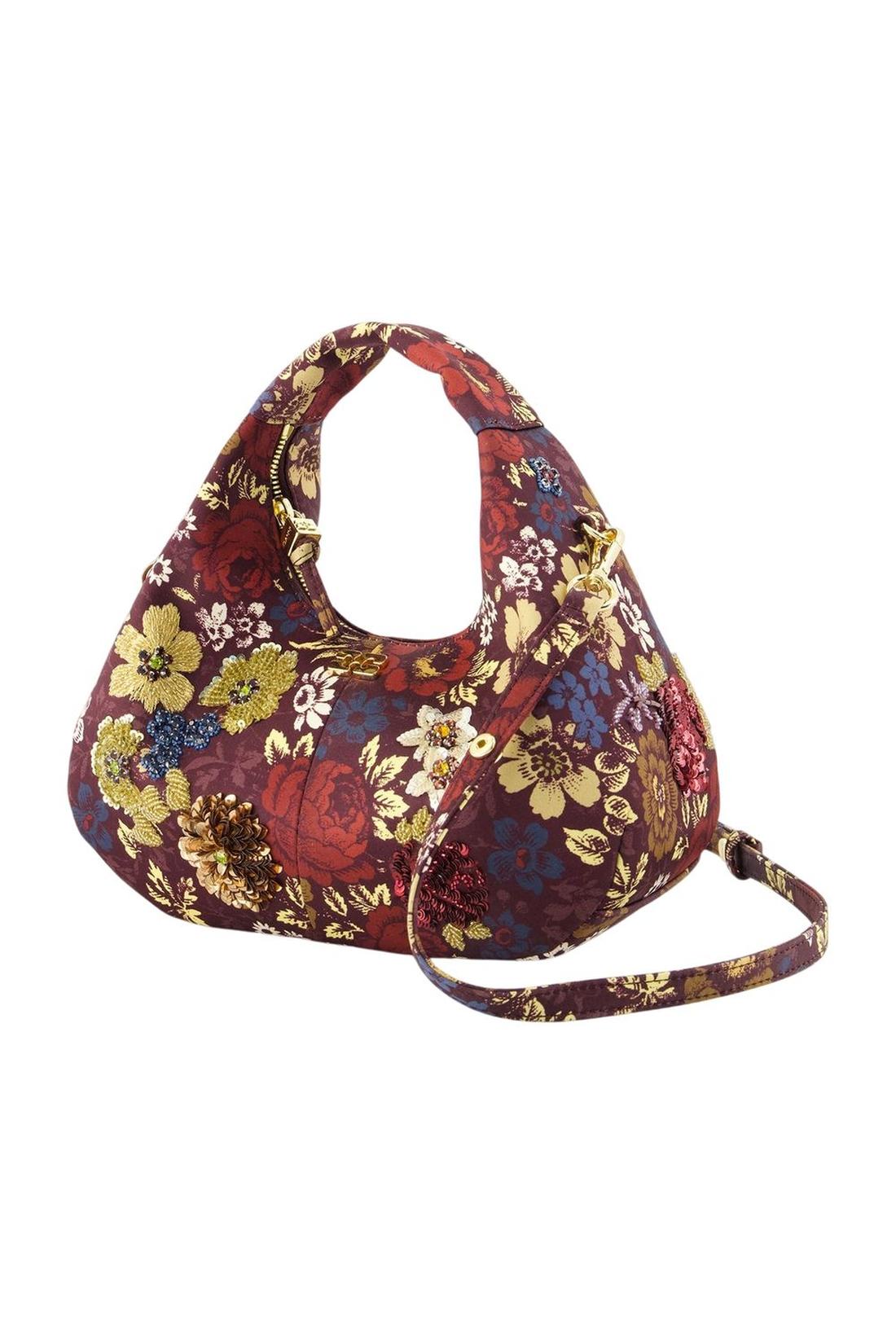 Mini-Hobo-Handtasche – „ Ganni “ – Kunstleder – Braun