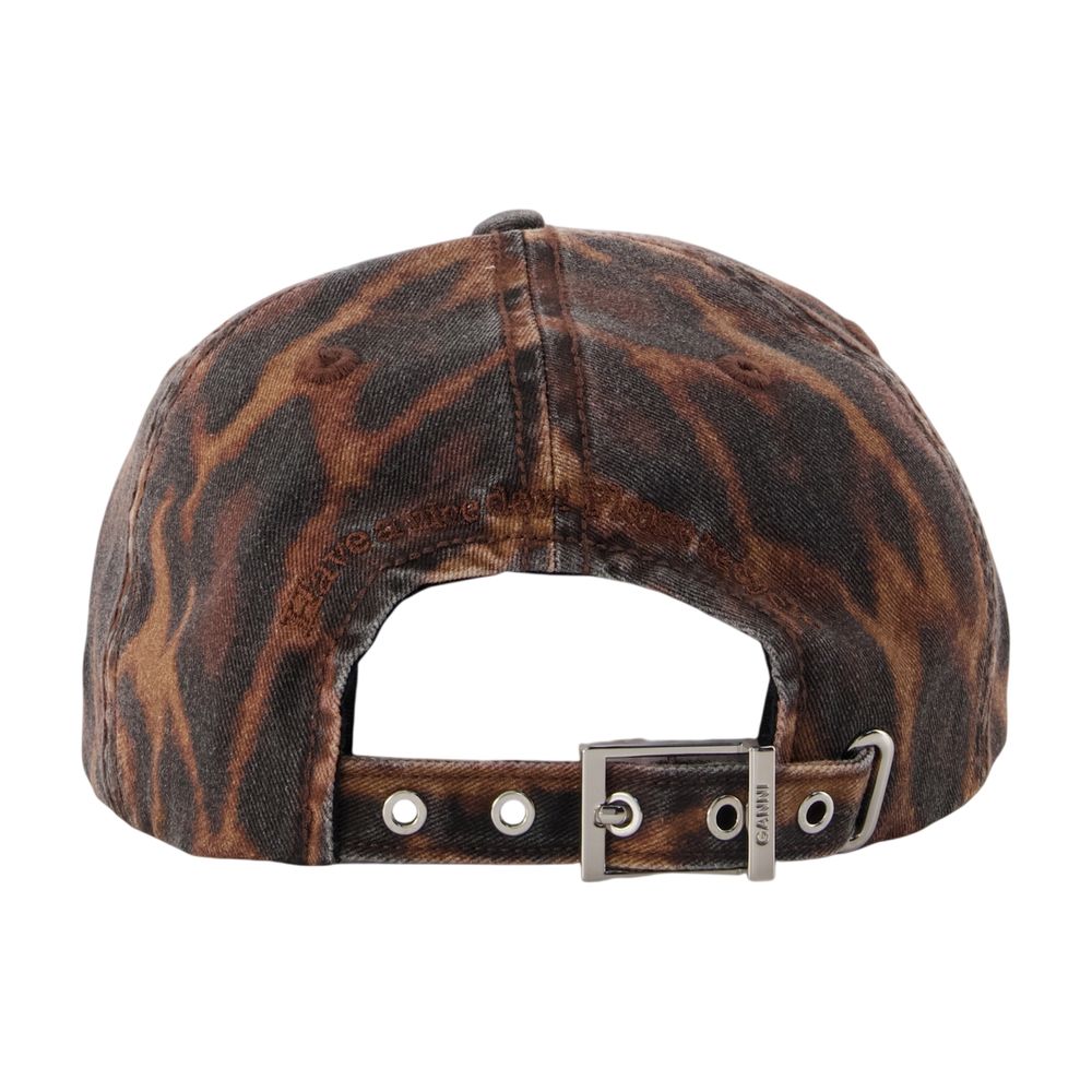 Ocelot Leopard-Kappe – Ganni – Baumwolle – Braun