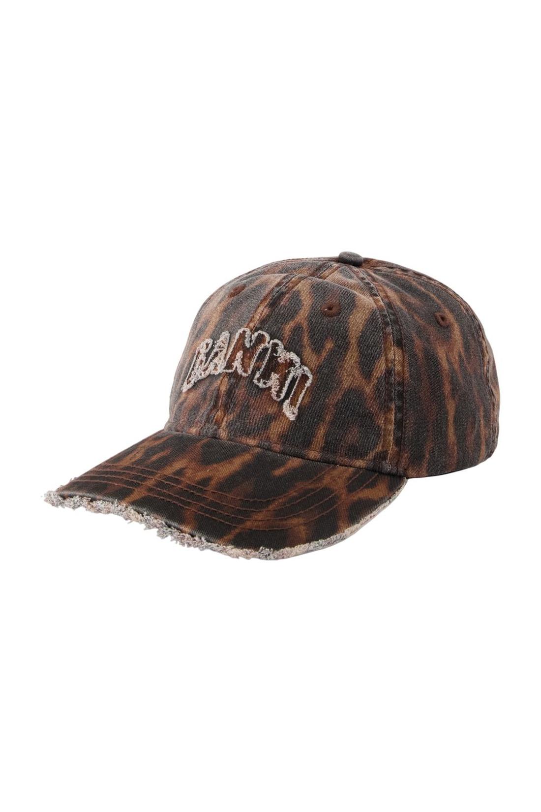 Ocelot Leopard-Kappe – Ganni – Baumwolle – Braun