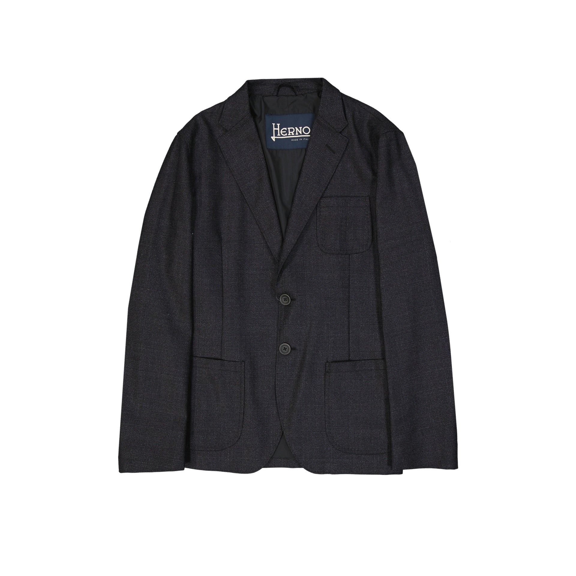 Herno-HERNO Wool Blazer Jacket-MEN CLOTHING-Black-Deal-Outlet-by-ARCHIVIST