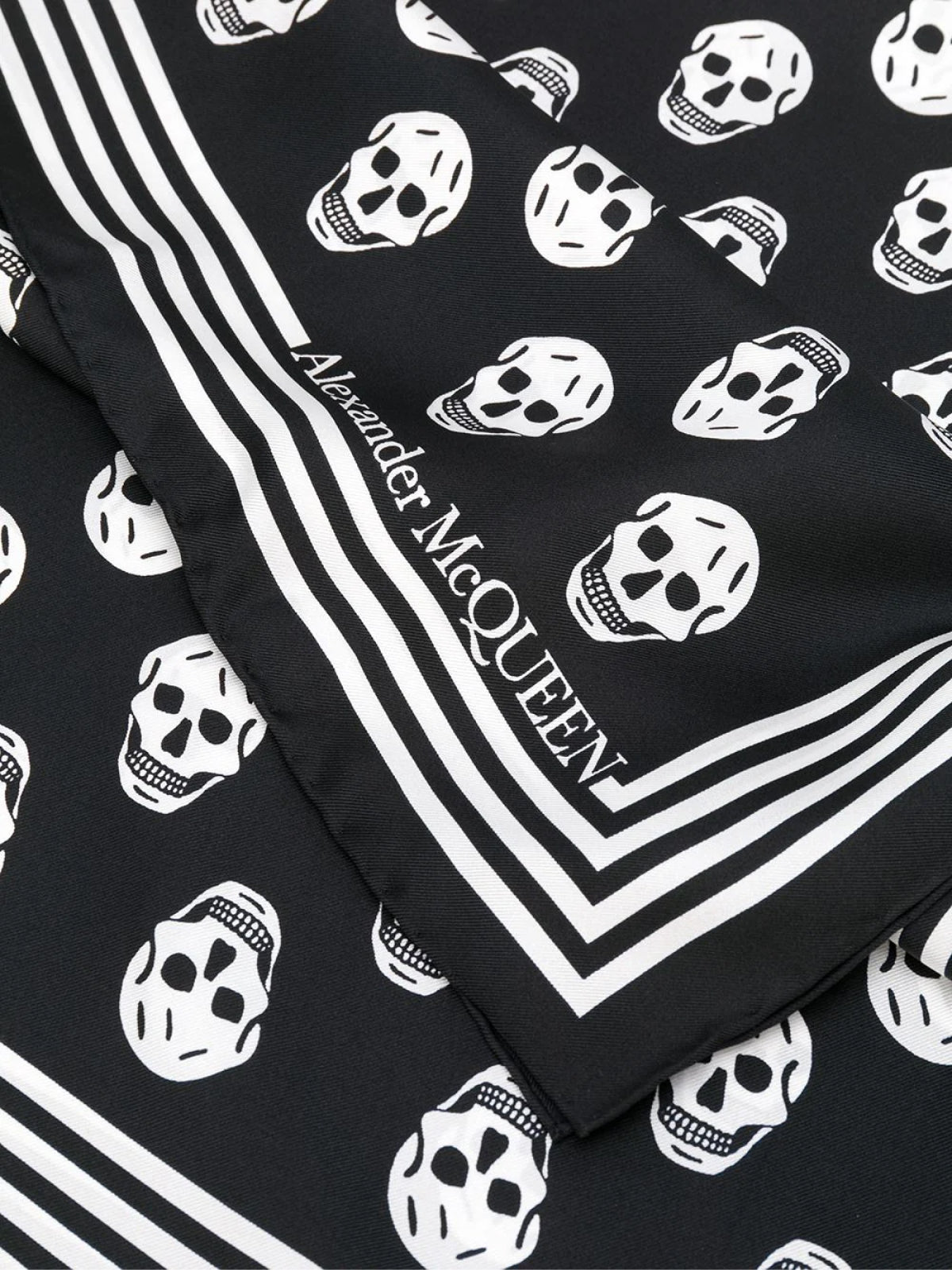 Biker Skull Logo Silk Scarf