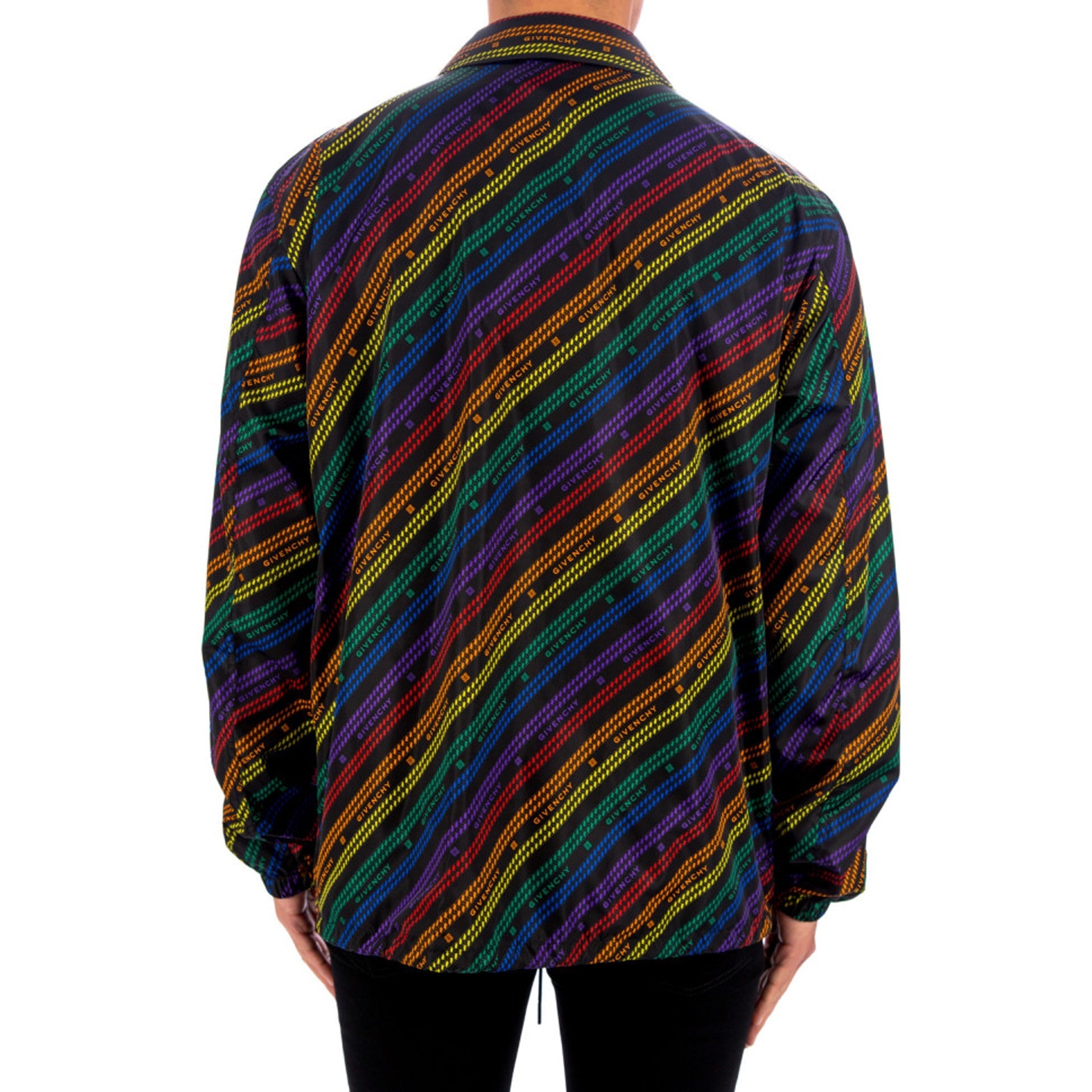 Givenchy-Givenchy Rainbow Chain Nylon Jacket-MEN CLOTHING-Black-Deal-Outlet-by-ARCHIVIST