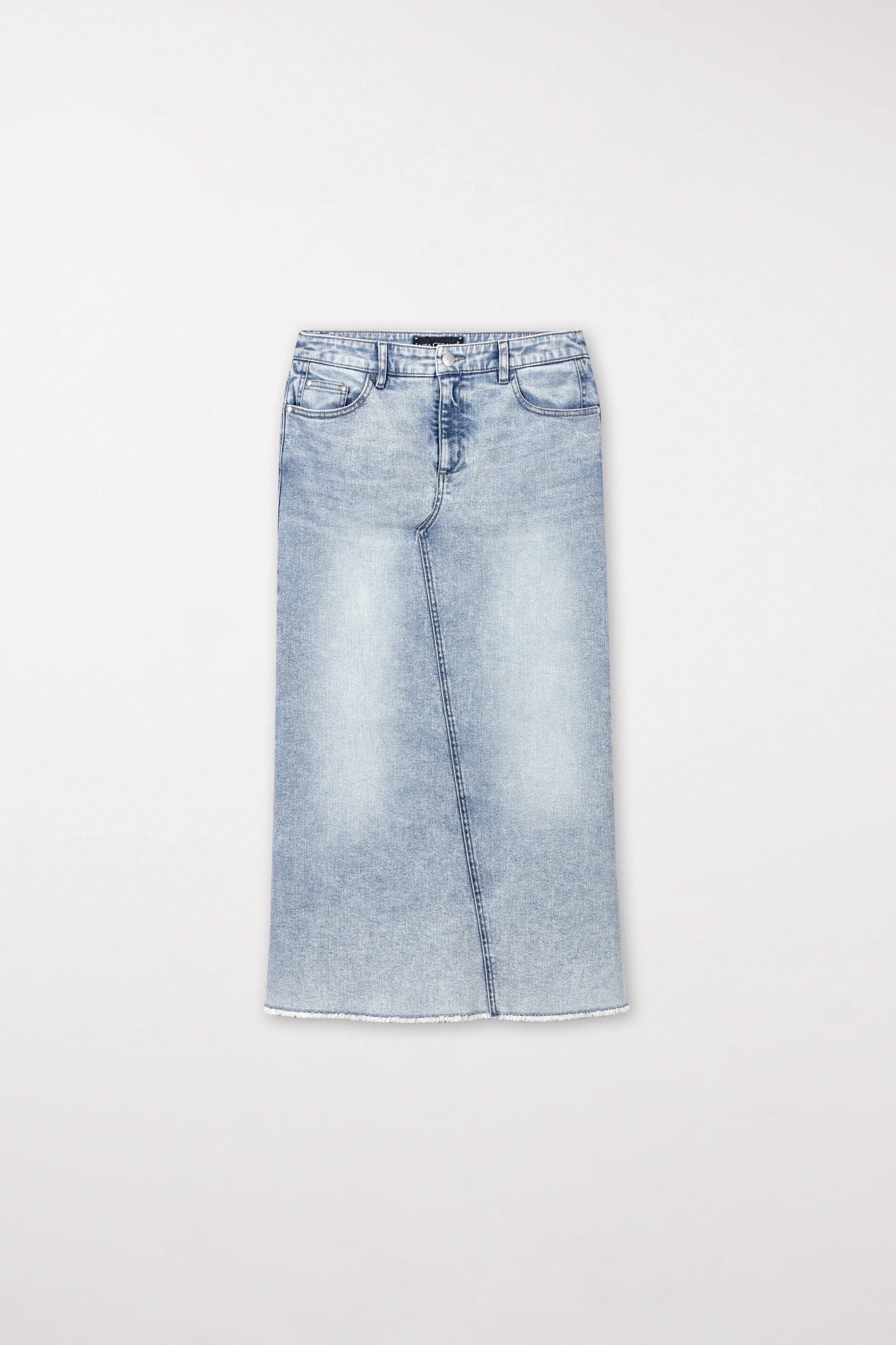 Denimrock mit Acid-Effekten