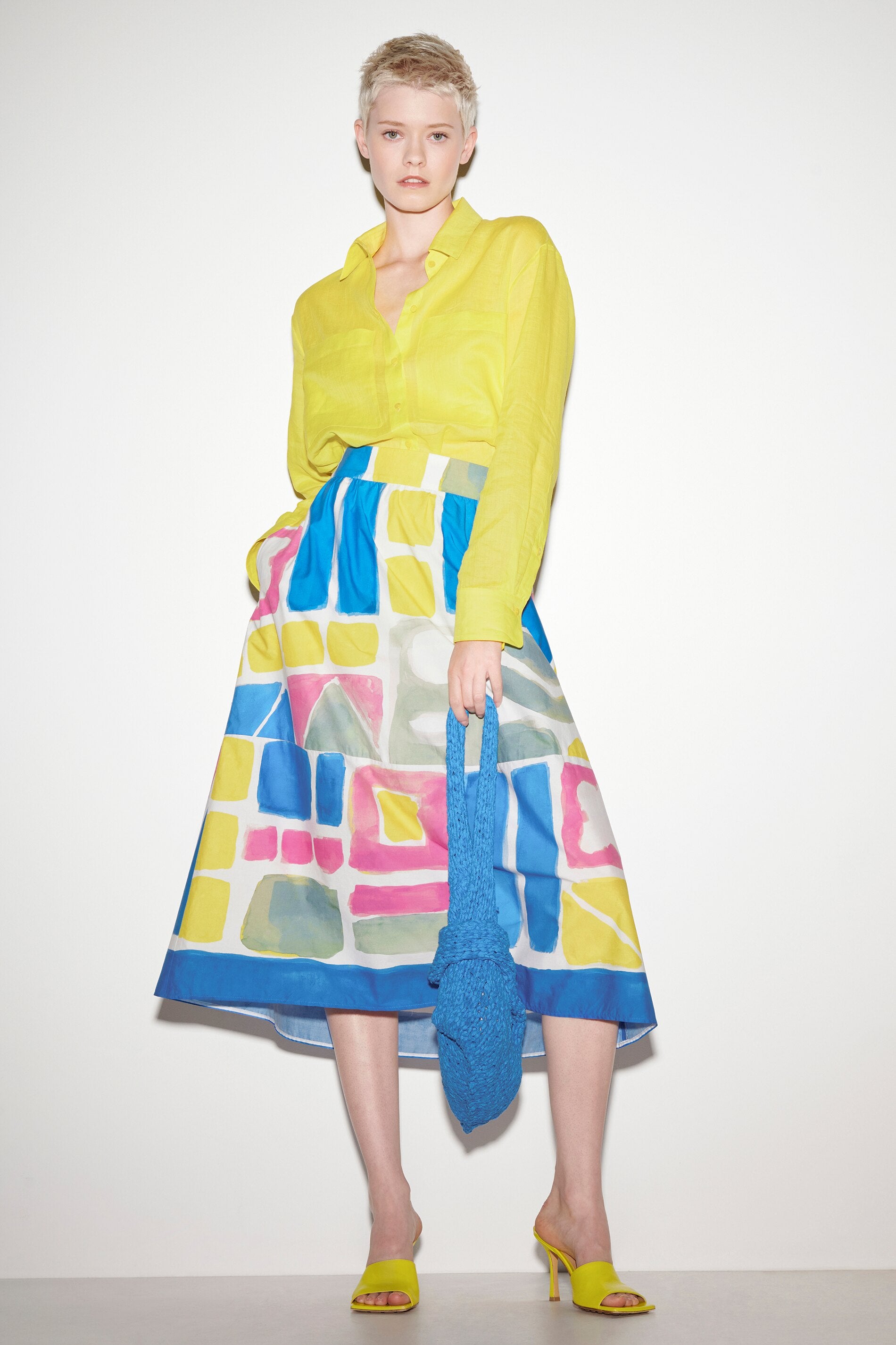 Midirock mit Ethnic-Print