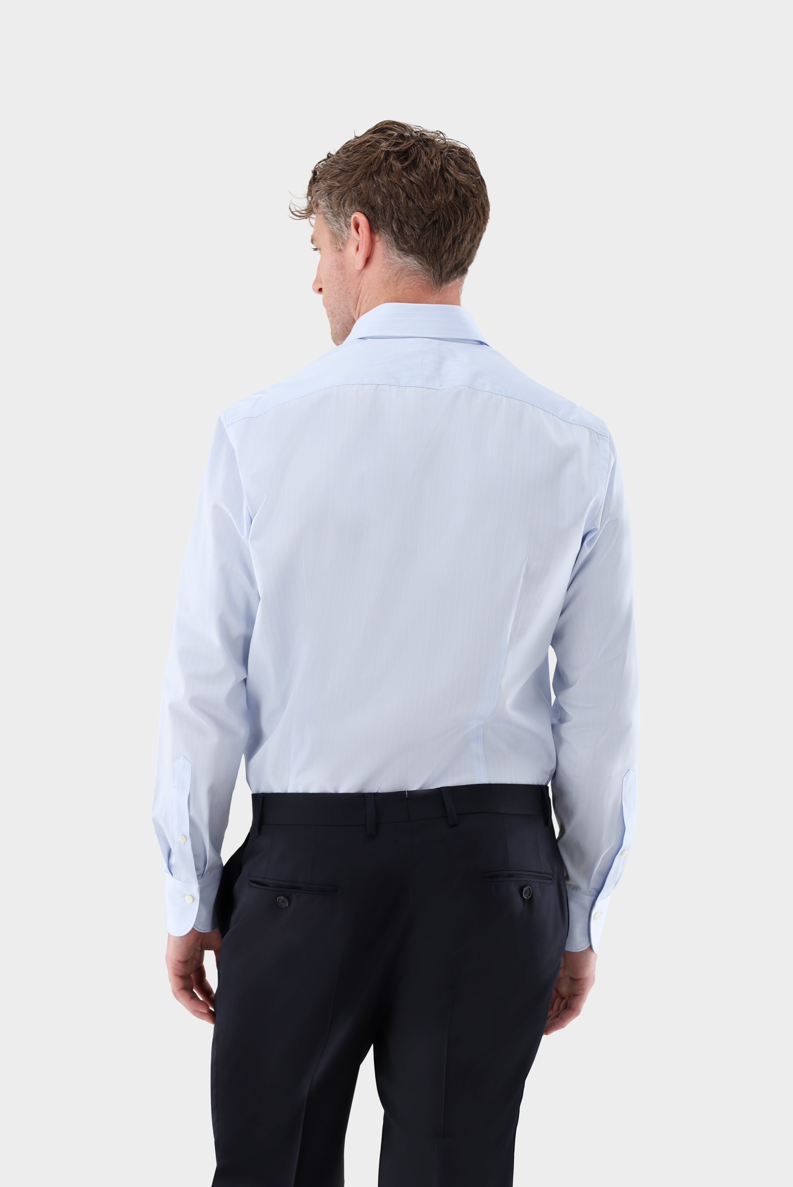 Tonal-Gestreiftes Hemd Slim Fit