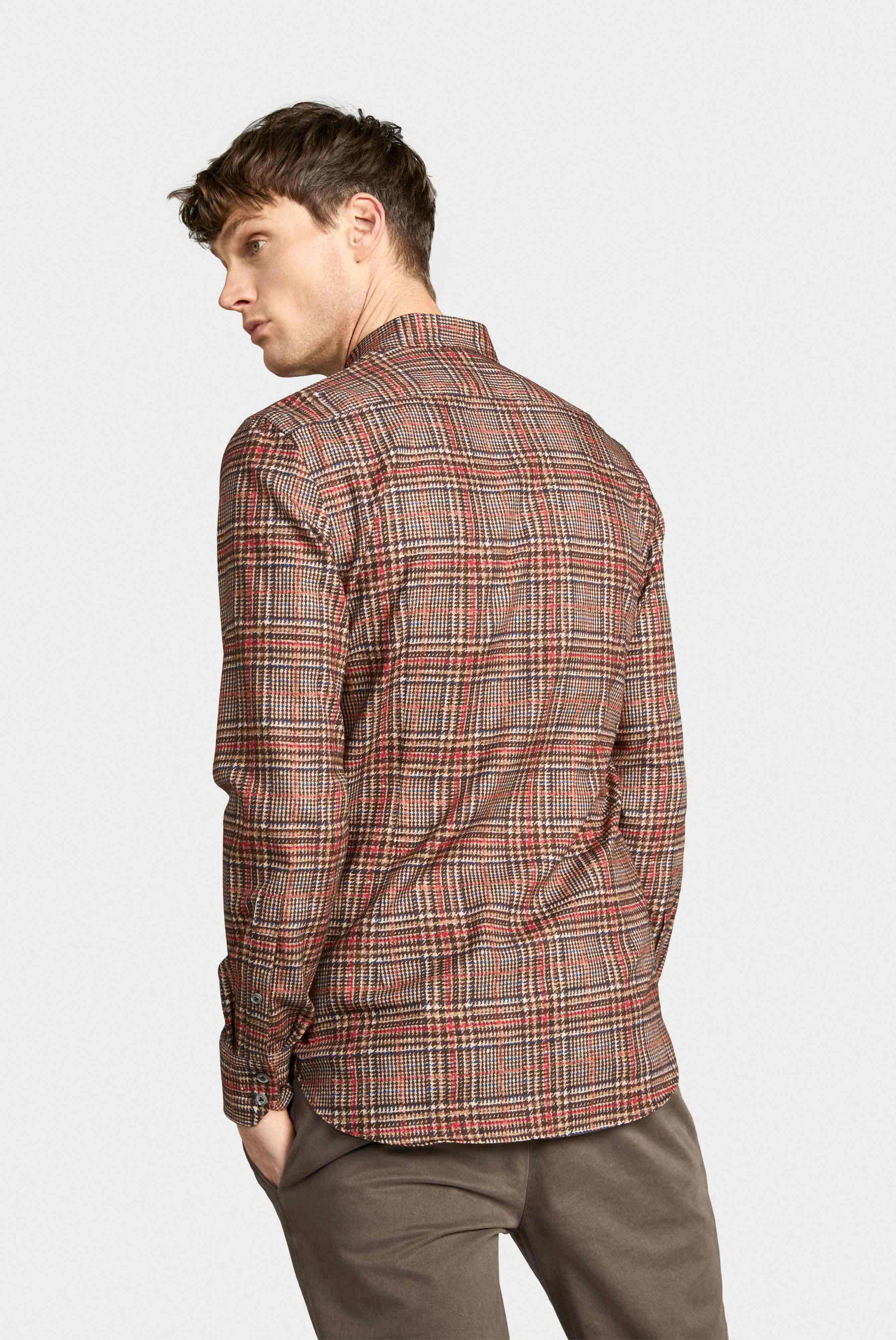 Van Laack-Hemd mit Button Down Kragen Tailor Fit Beige/Braun Kariert-Hemden & Blusen-Black-Deal-Outlet-by-ARCHIVIST