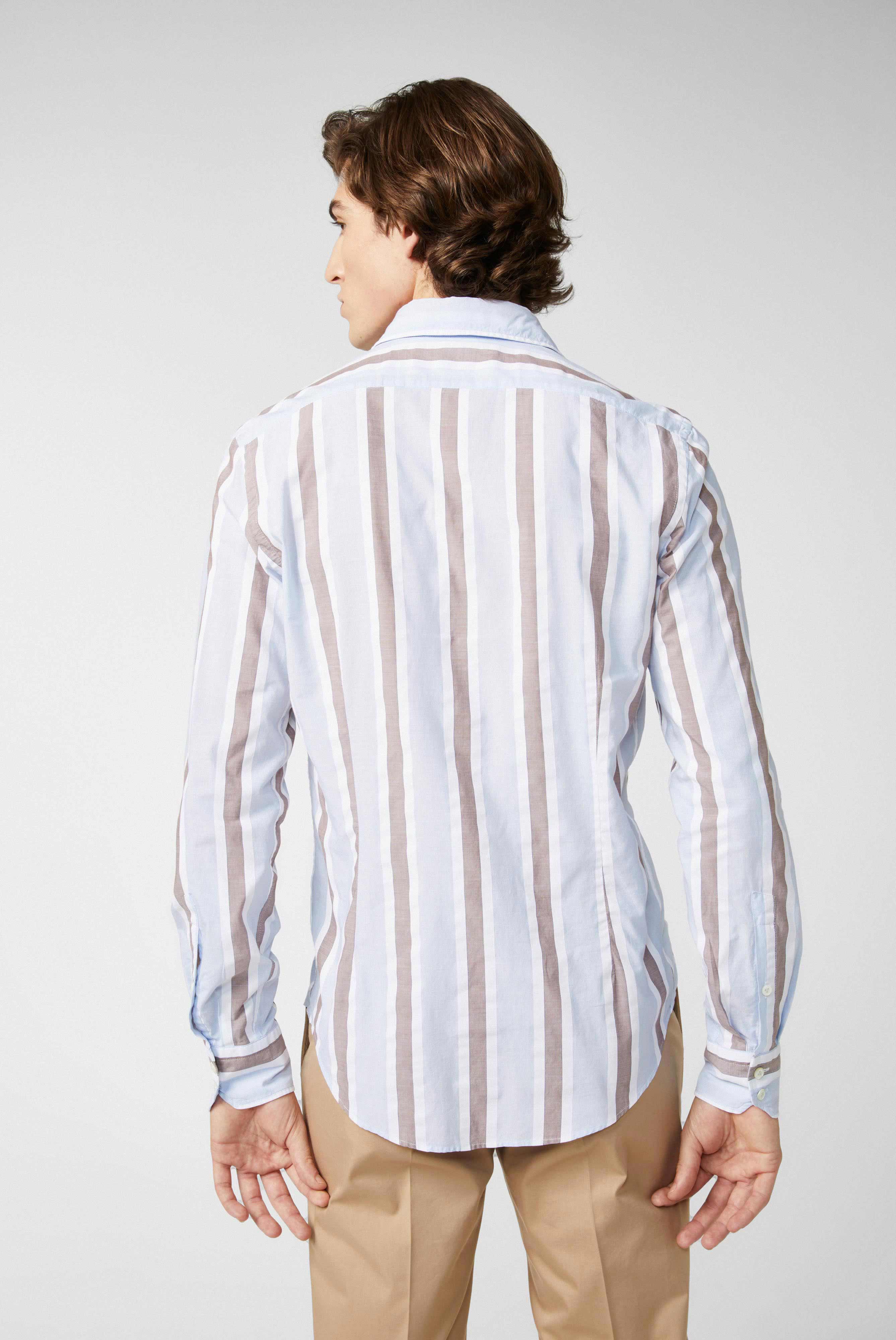 Striped shirt made of cotton poplin
