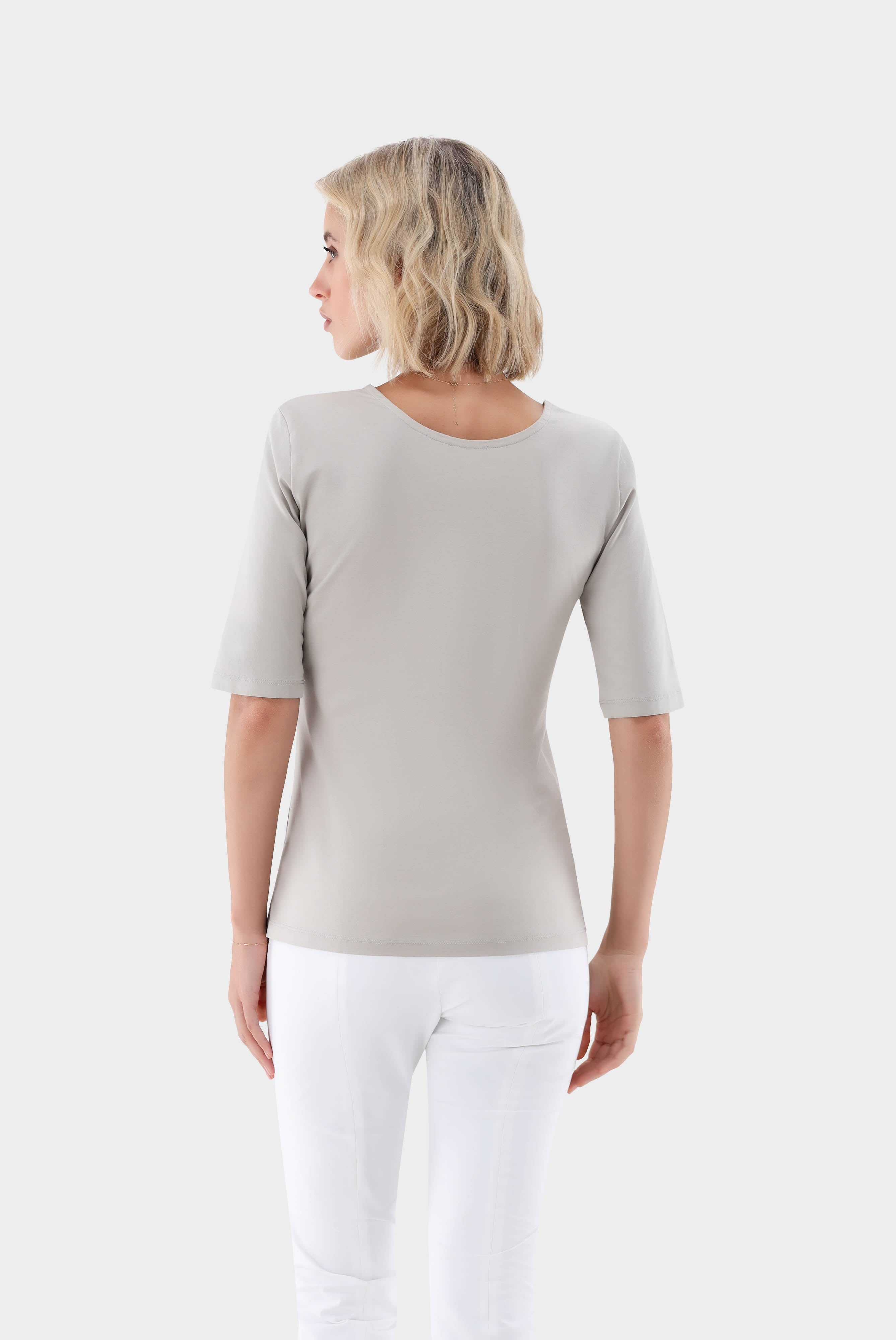 Urban Jersey T-Shirt mit weitem Ausschnitt