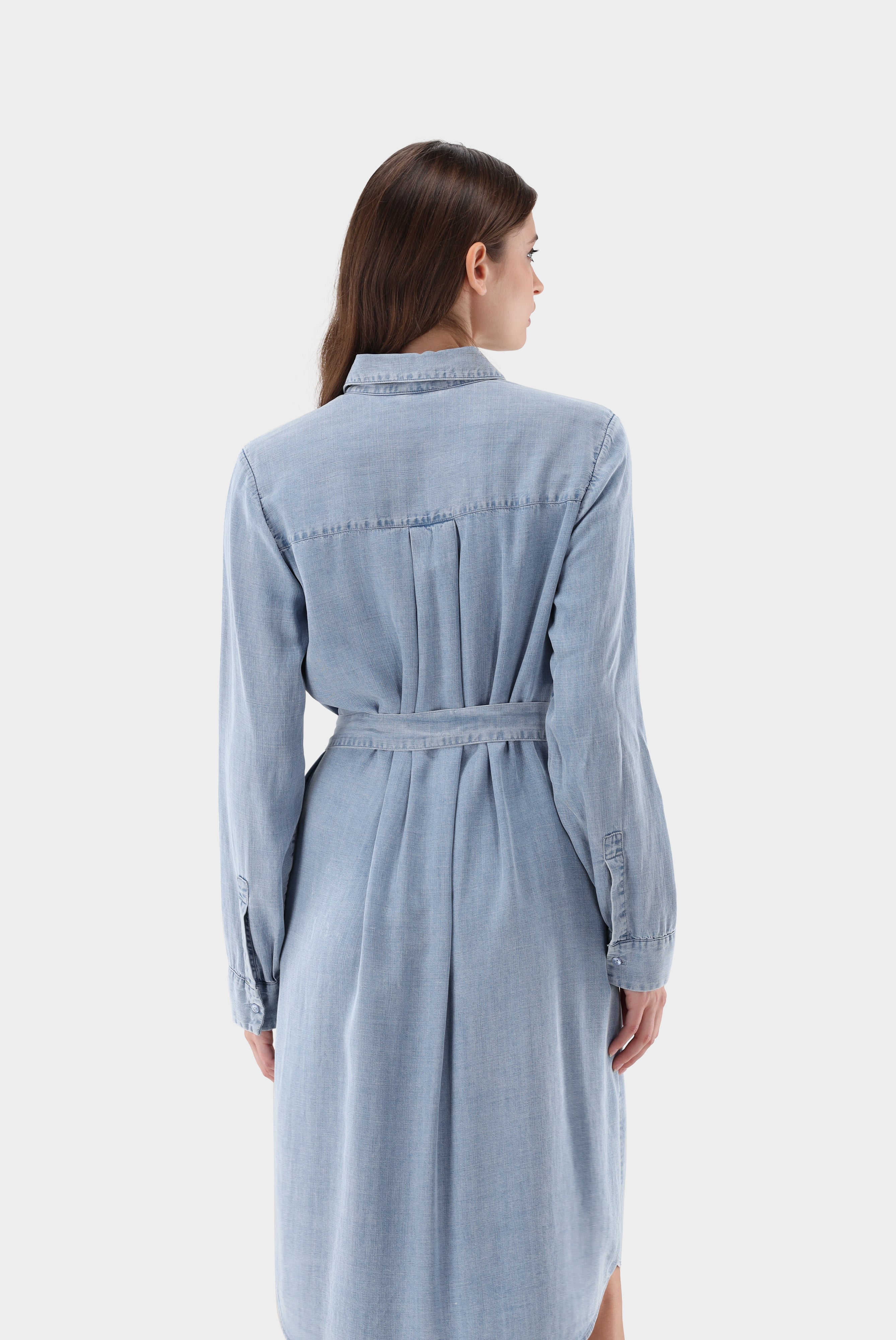 Van Laack-Hemdblusenkleid mit Spitzenausschnitten in Jeans-Optik-Kleider & Röcke-Black-Deal-Outlet-by-ARCHIVIST