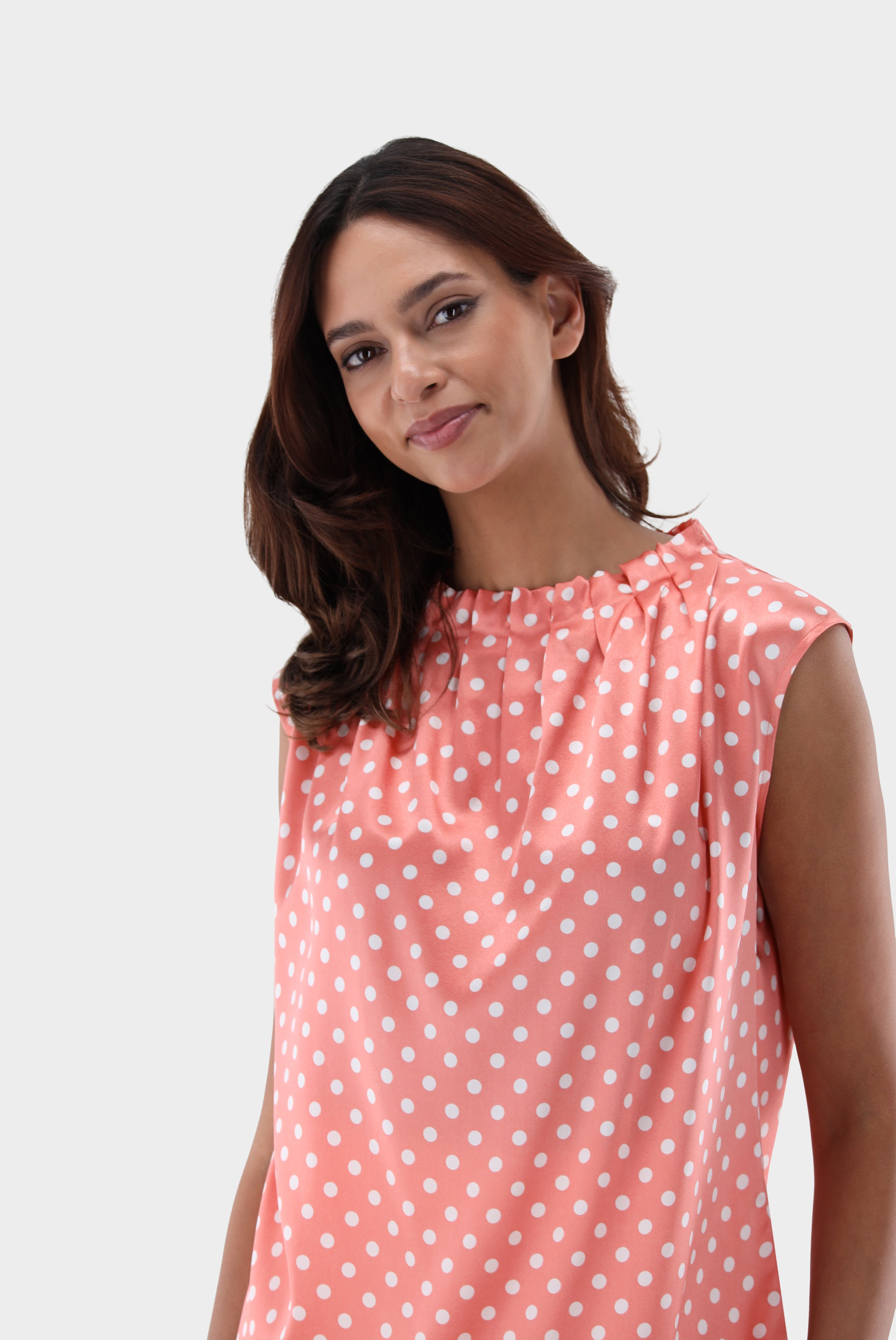 Van Laack-Ärmellose Bluse aus Seide mit Tupfen-Druck-Hemden & Blusen-Black-Deal-Outlet-by-ARCHIVIST