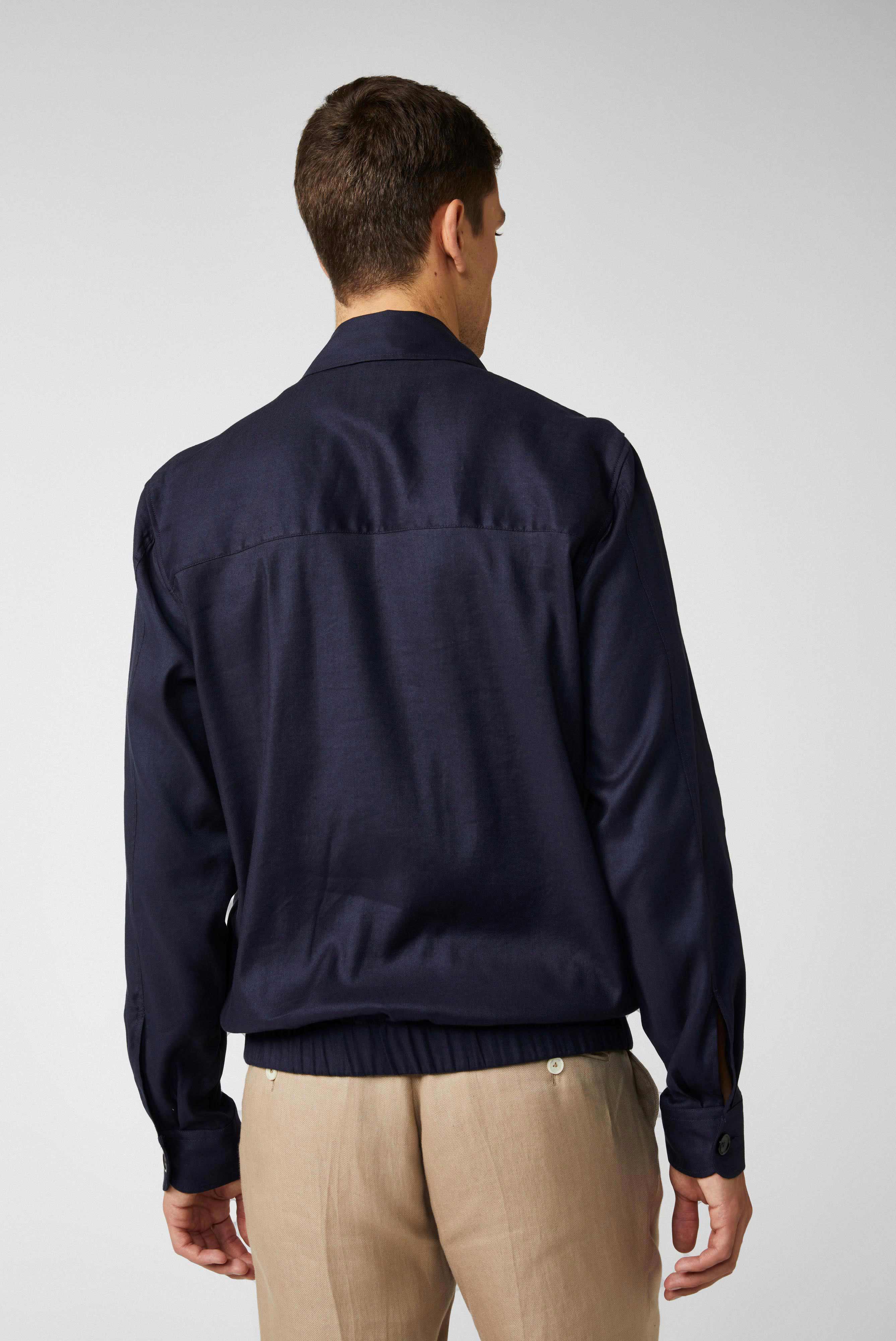 Van Laack-Leichtes Überhemd im Bomberjacken-Stil Blau-Hemden & Blusen-Black-Deal-Outlet-by-ARCHIVIST