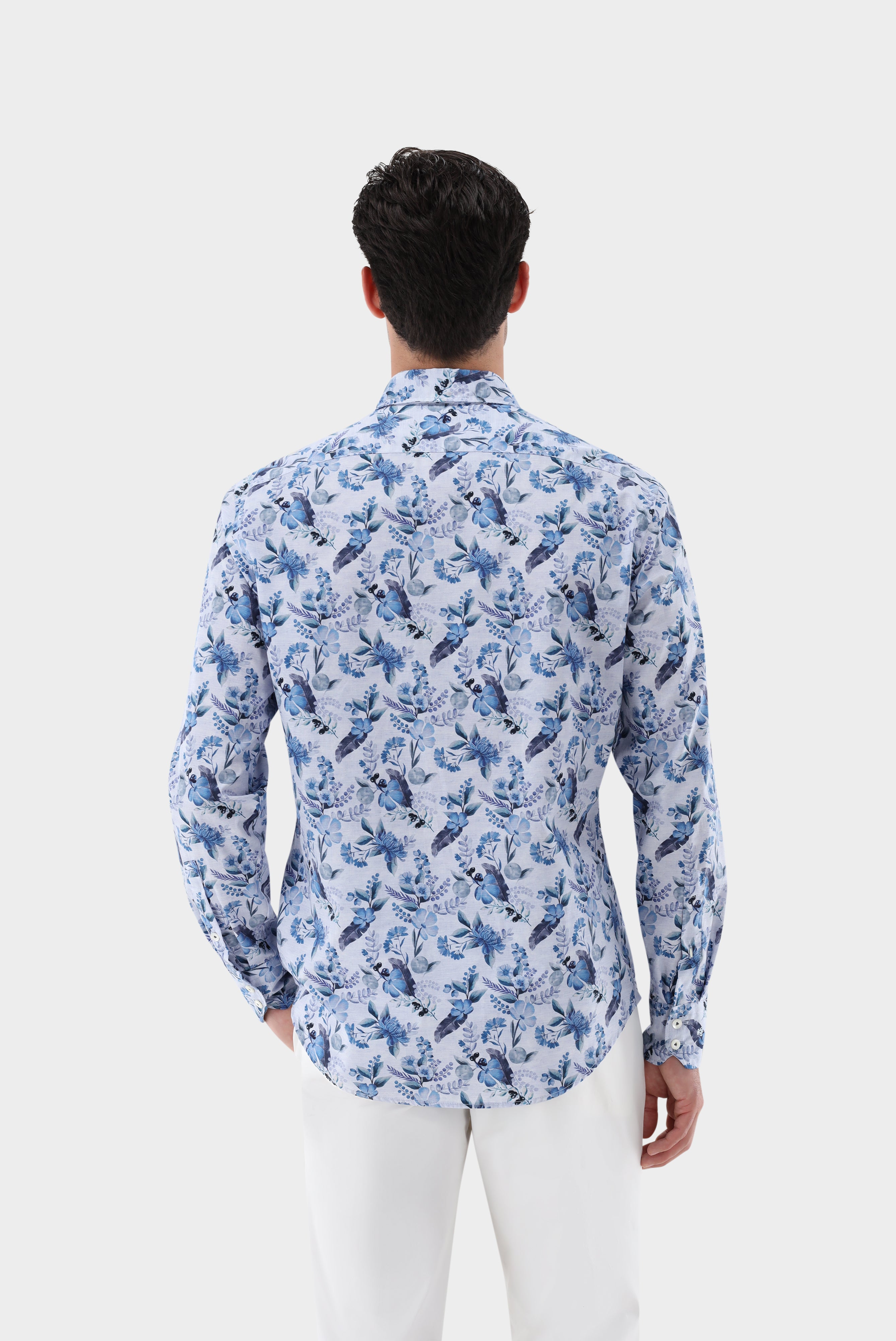 Van Laack-Popeline Hemd mit Blumendruck Tailor Fit-Hemden & Blusen-Black-Deal-Outlet-by-ARCHIVIST